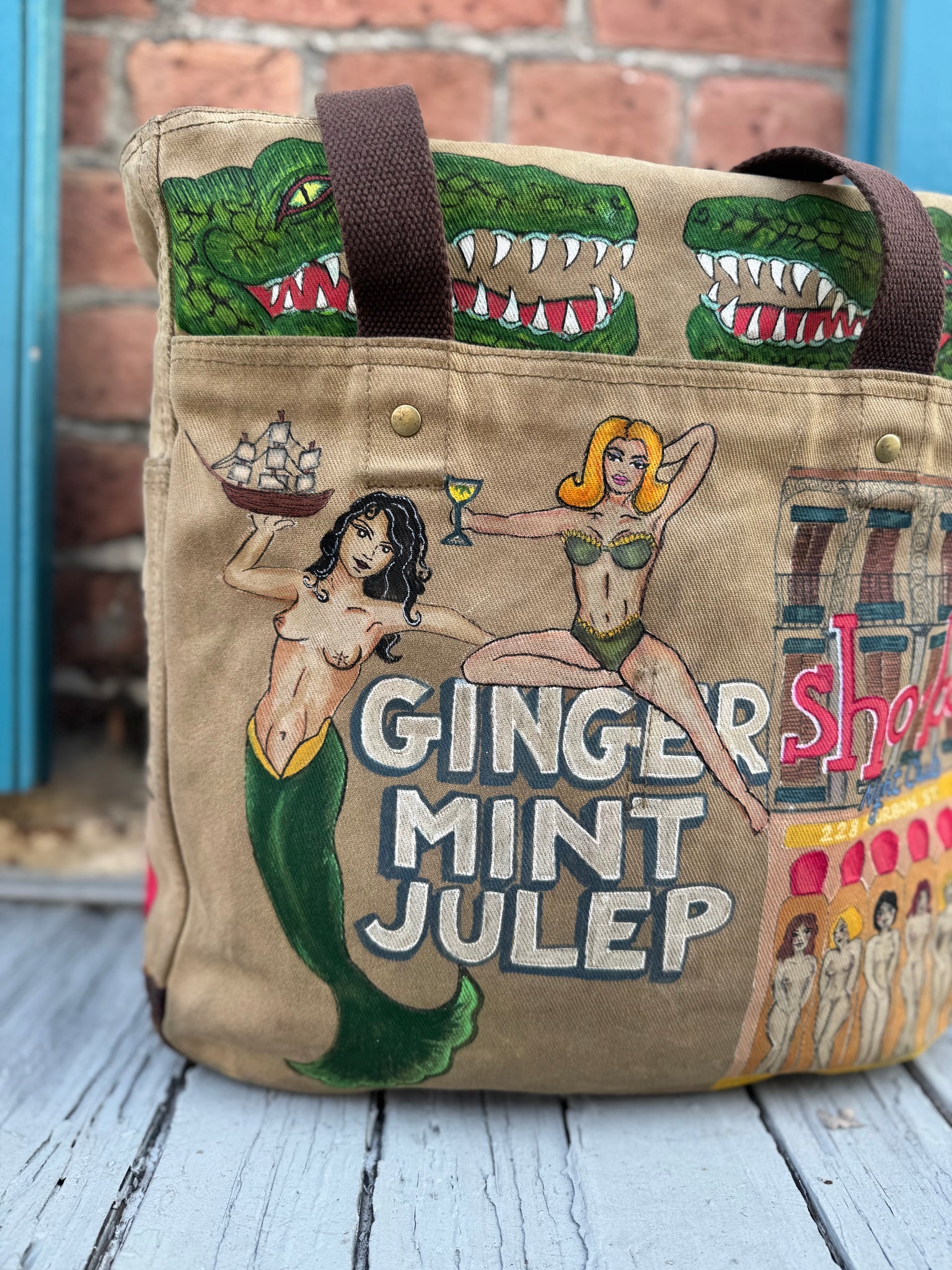 New Orleans Post Card Bag