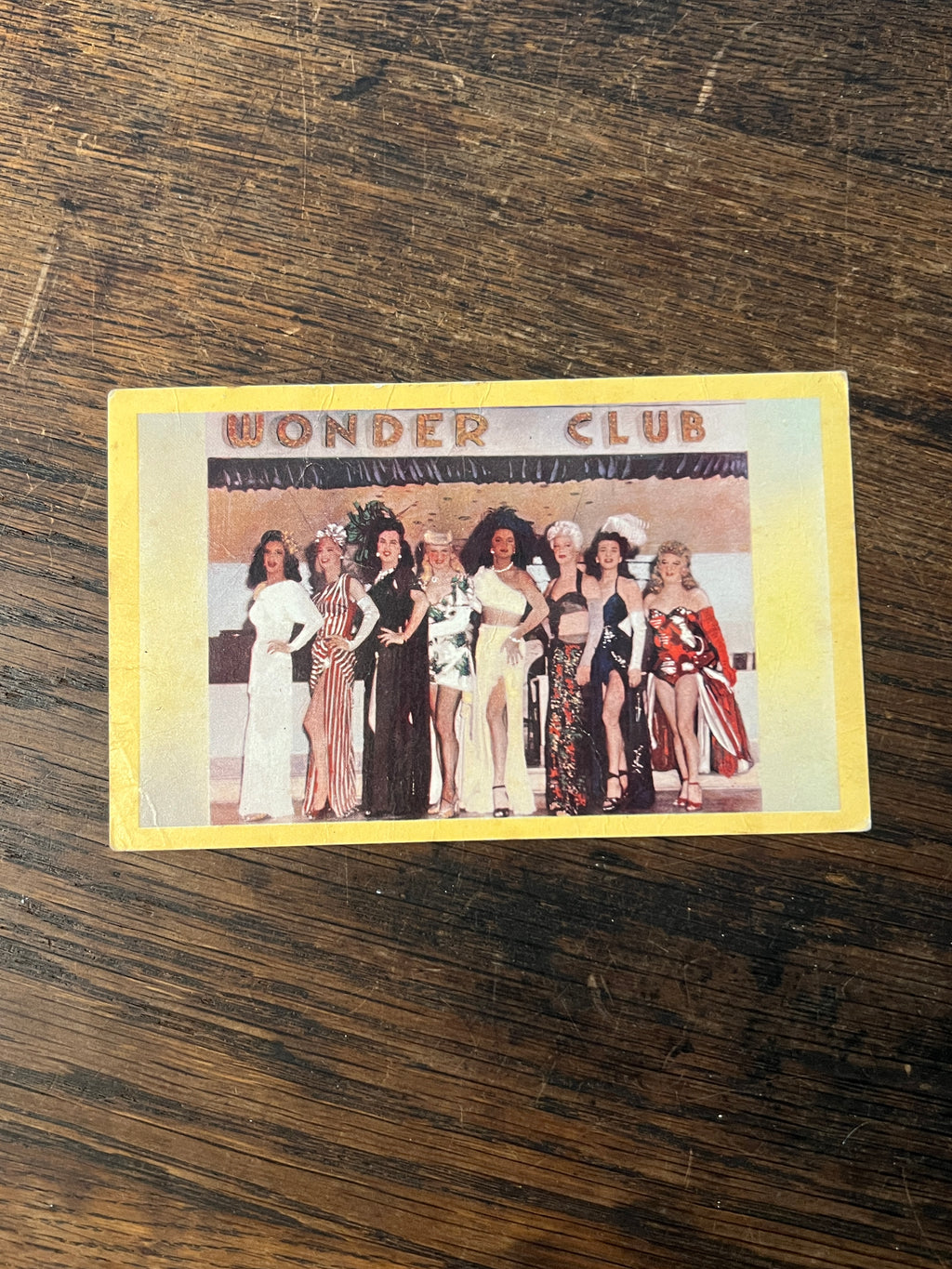 wonder club drag post card