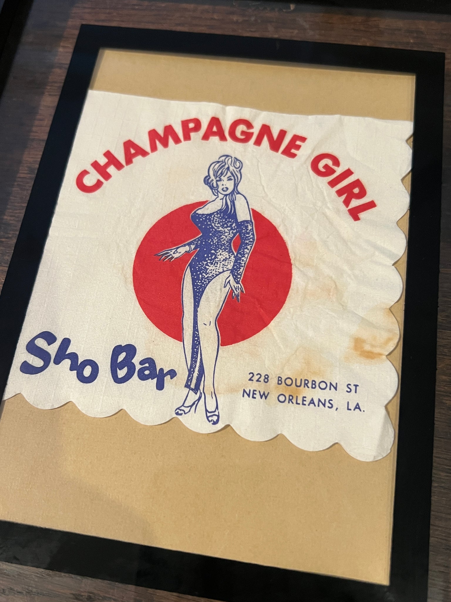 Champagne Girl - Sho Bar Napkin