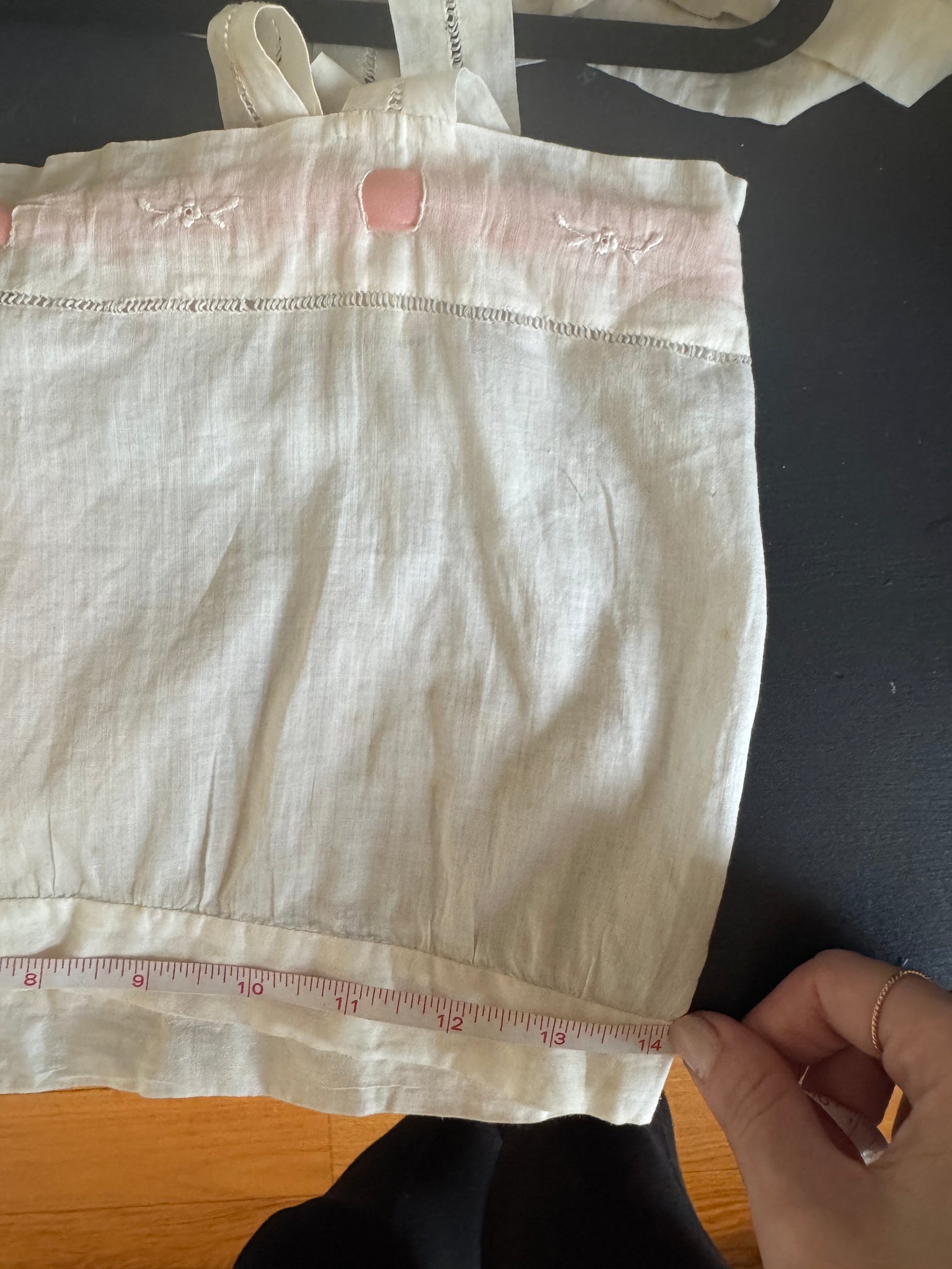Edwardian Top with Pink Ribbon Trim