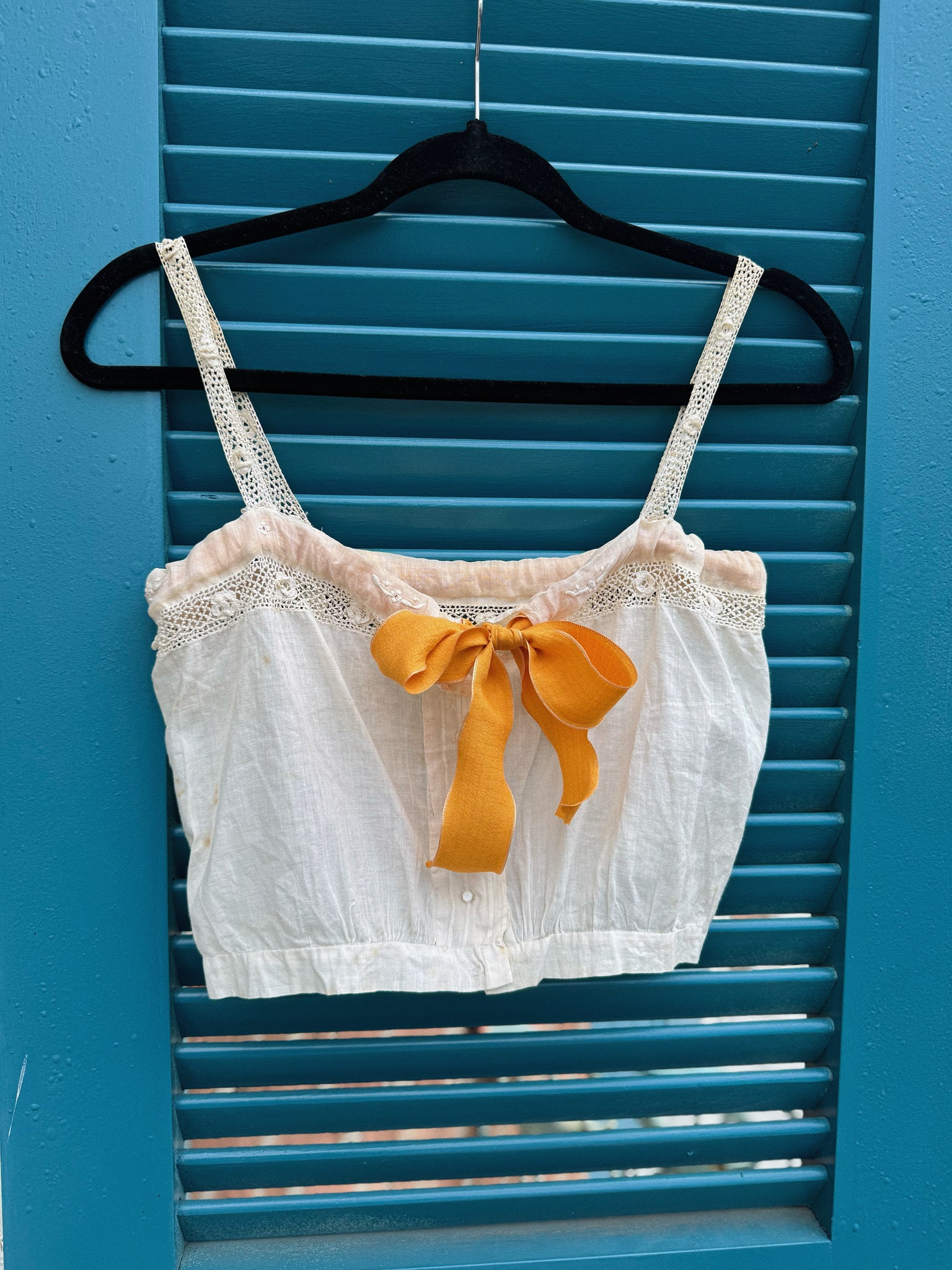 Edwardian Top with Marigold Ribbon Trim
