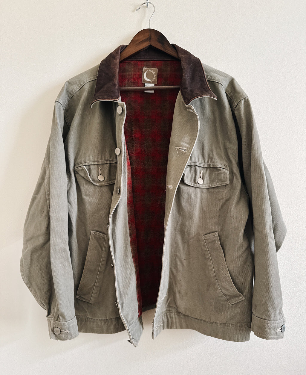 Custom Hand Drawn Jacket: Vintage Marlboro Chore Coat