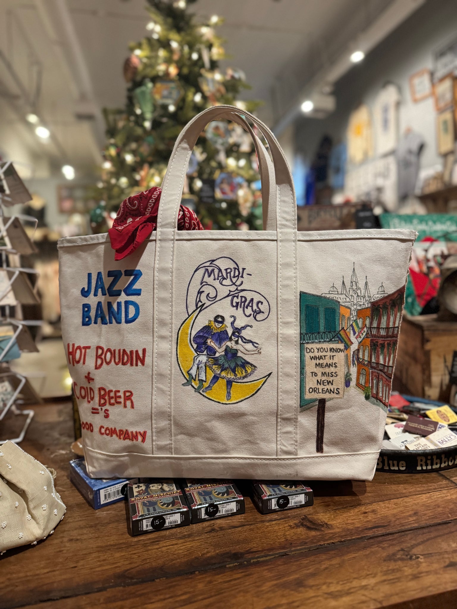 Hand Drawn Bag: Vintage LL Bean Boat & Tote