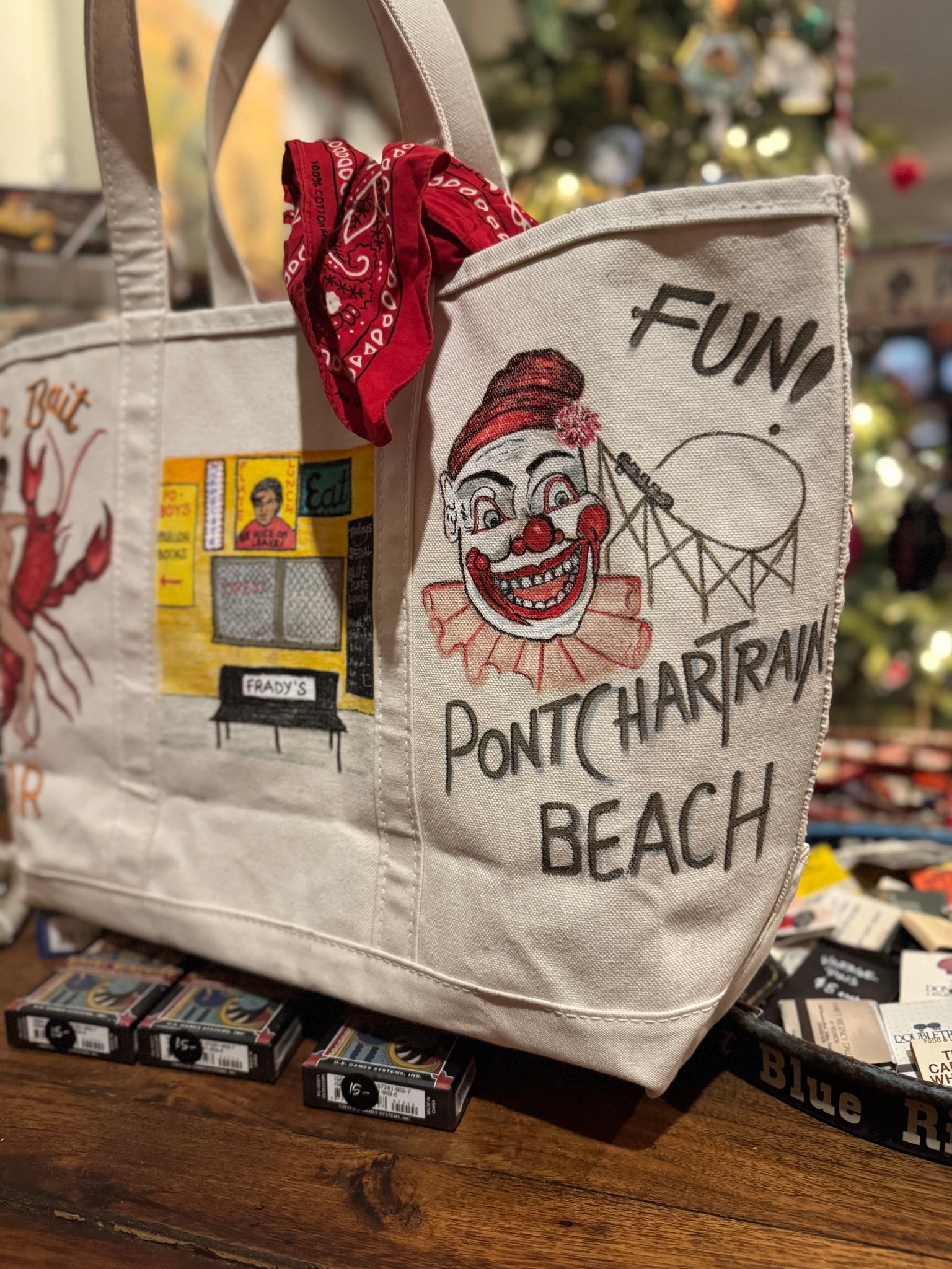 Hand Drawn Bag: Vintage LL Bean Boat & Tote