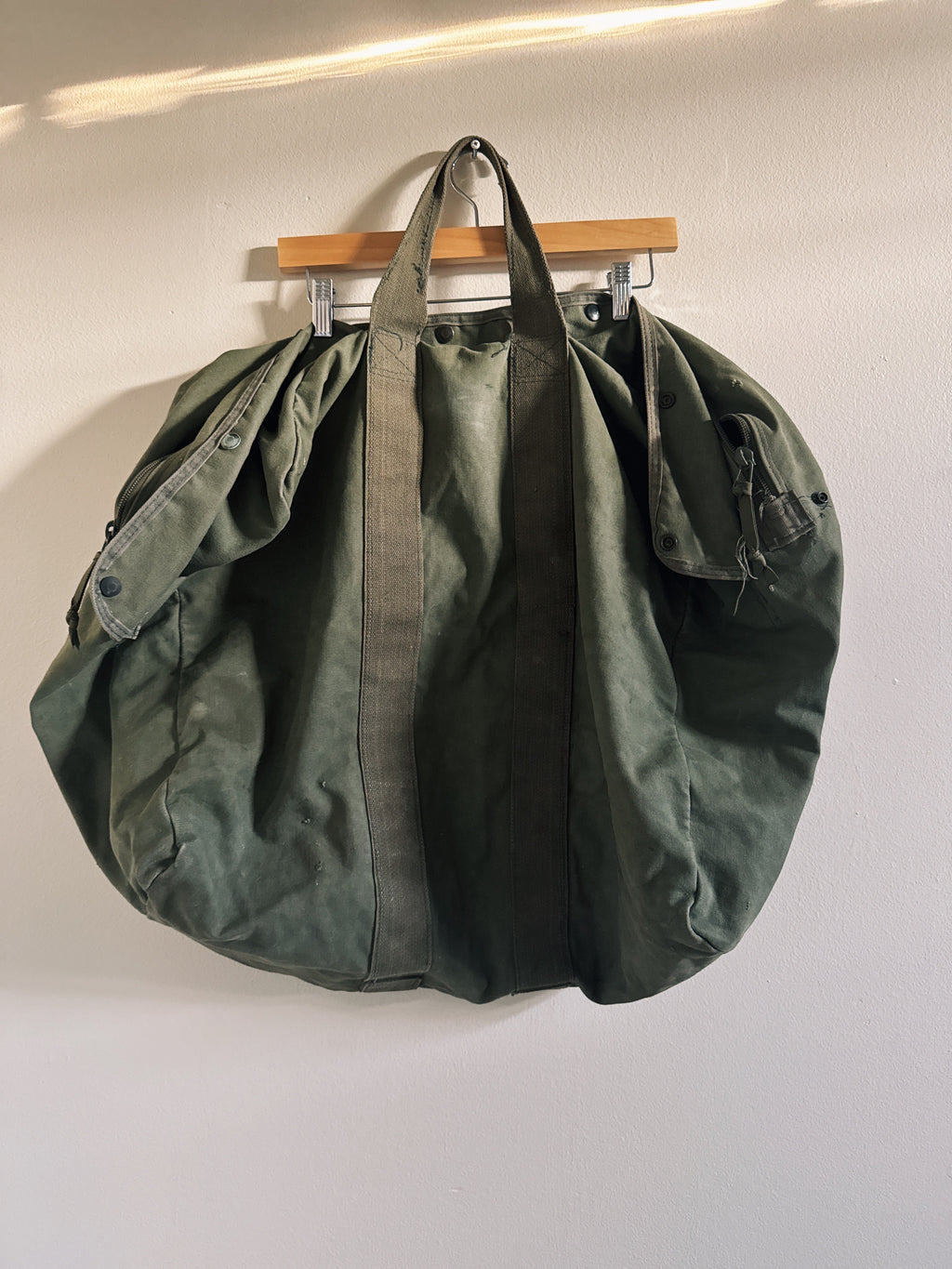 Custom Hand Drawn Bag: Vintage Army Duffel