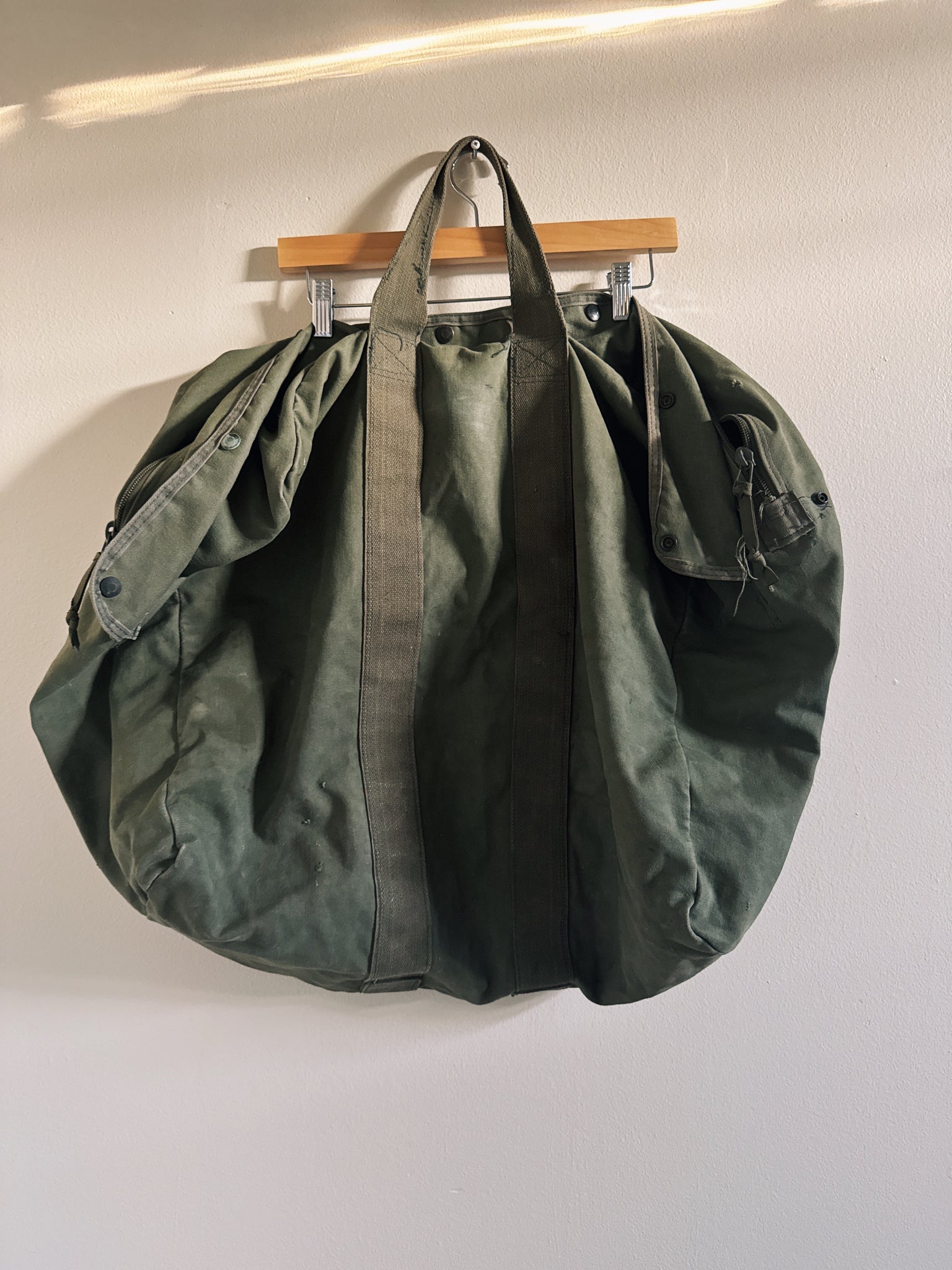 Custom Hand Drawn Bag: Vintage Army Duffel