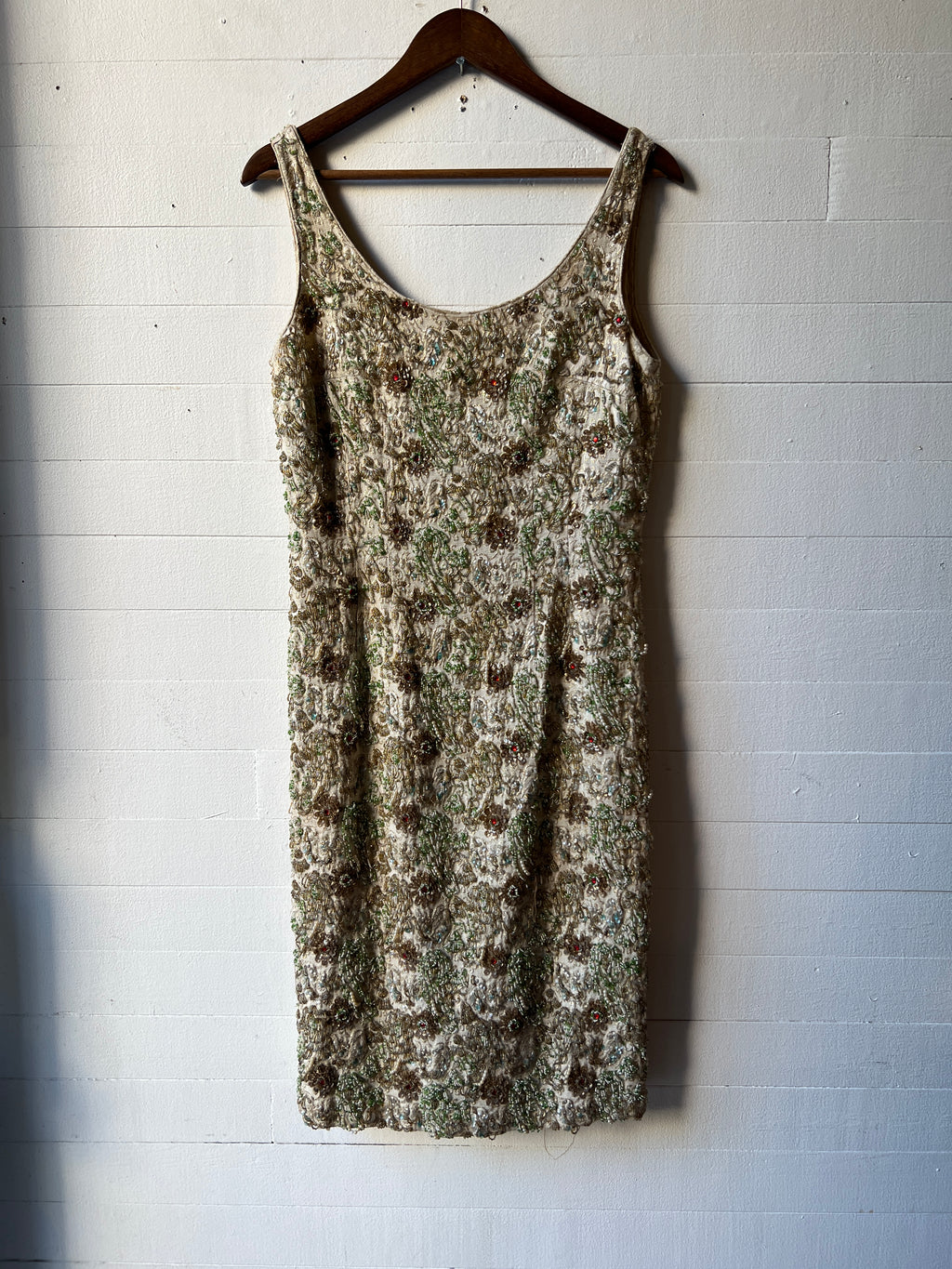 1960s Nat Allen Beaded Dress M