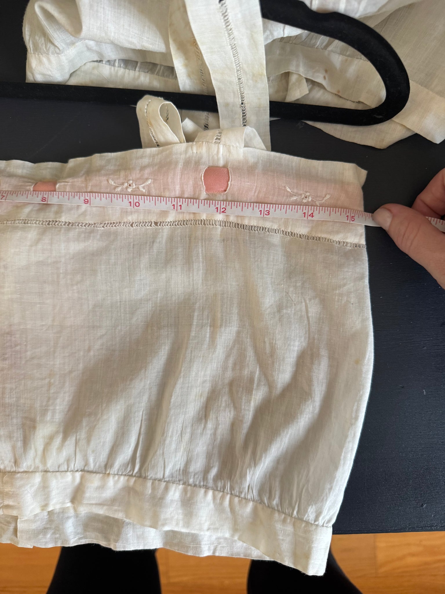 Edwardian Top with Pink Ribbon Trim