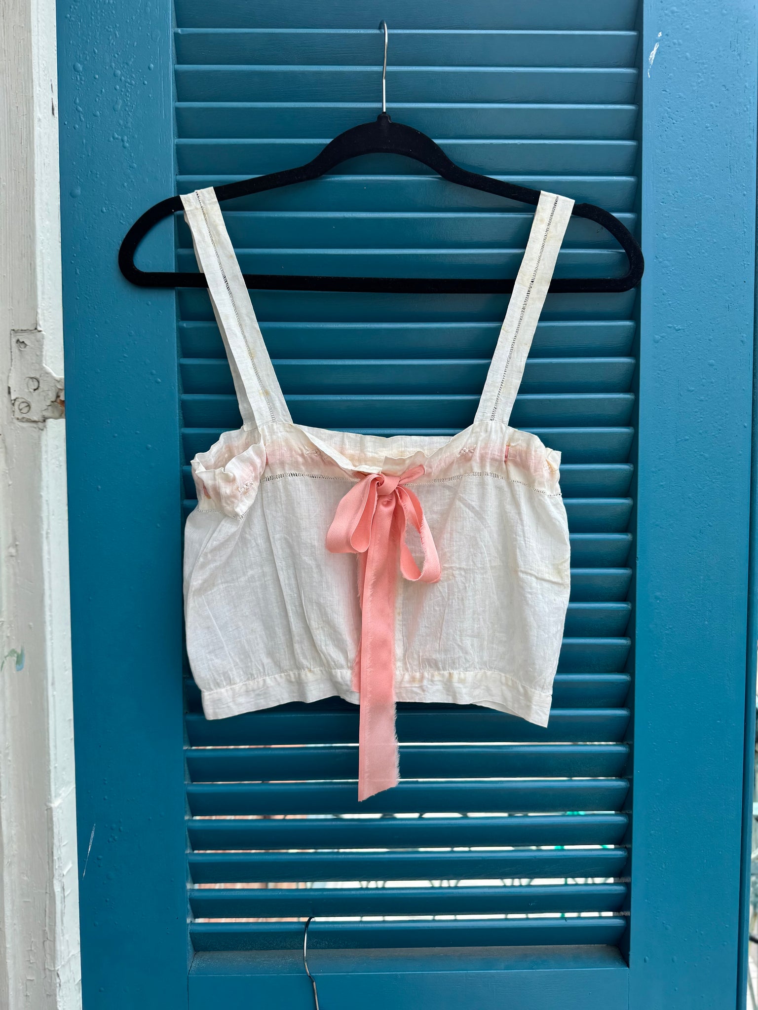 Edwardian Top with Pink Ribbon Trim