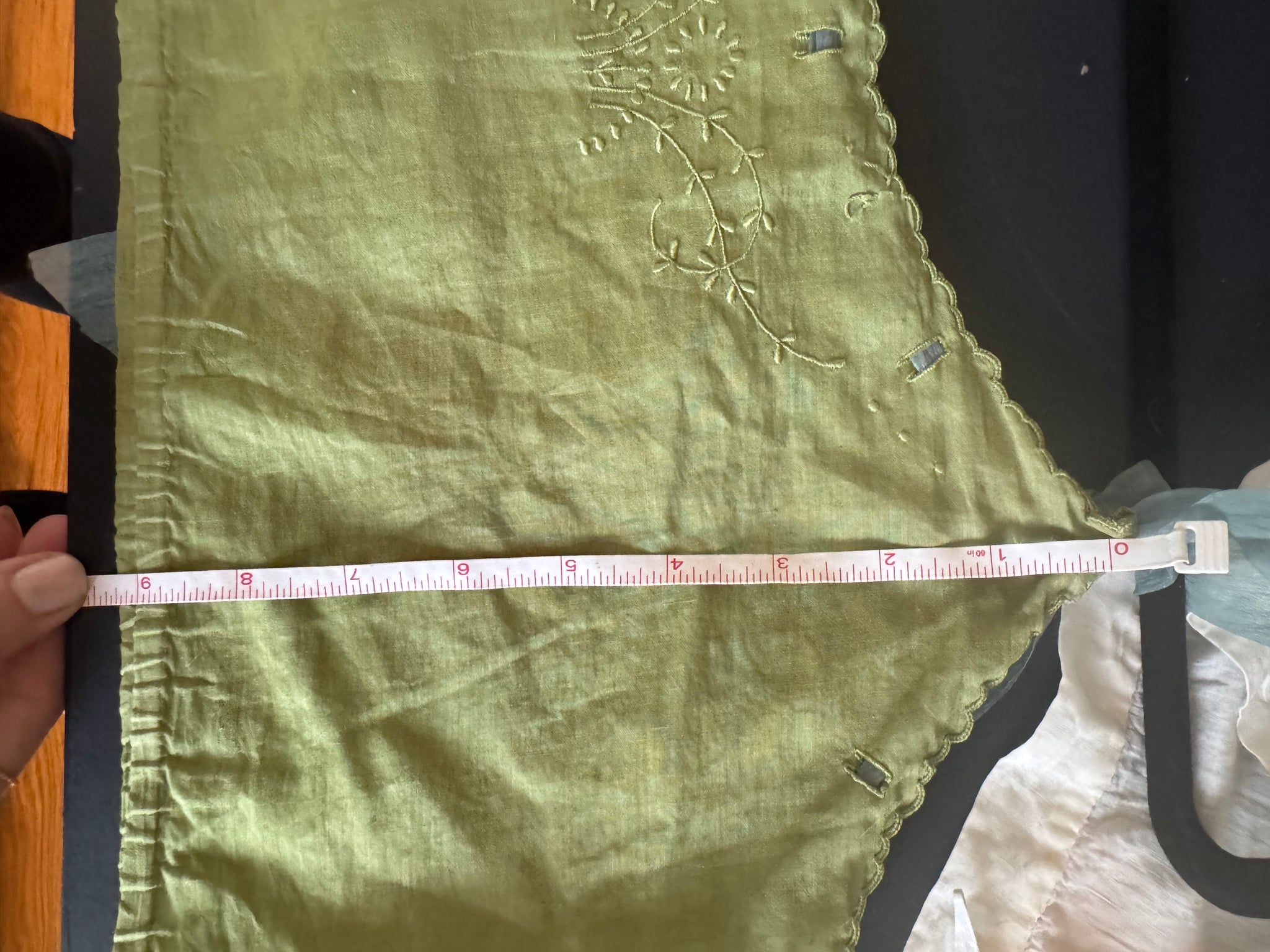 Green Edwardian Top with Ribbon Trim