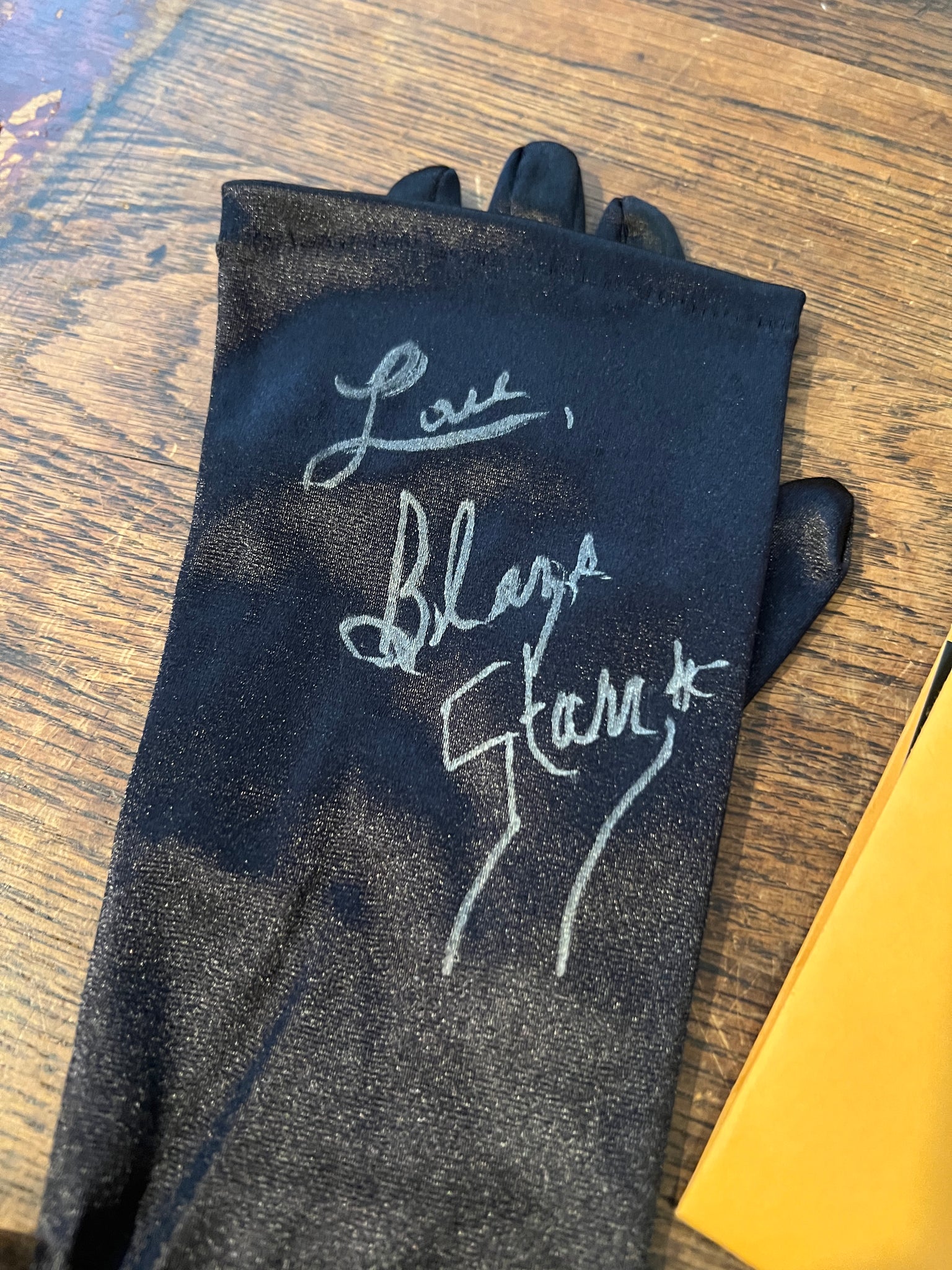 Blaze Starr worn & signed gloves