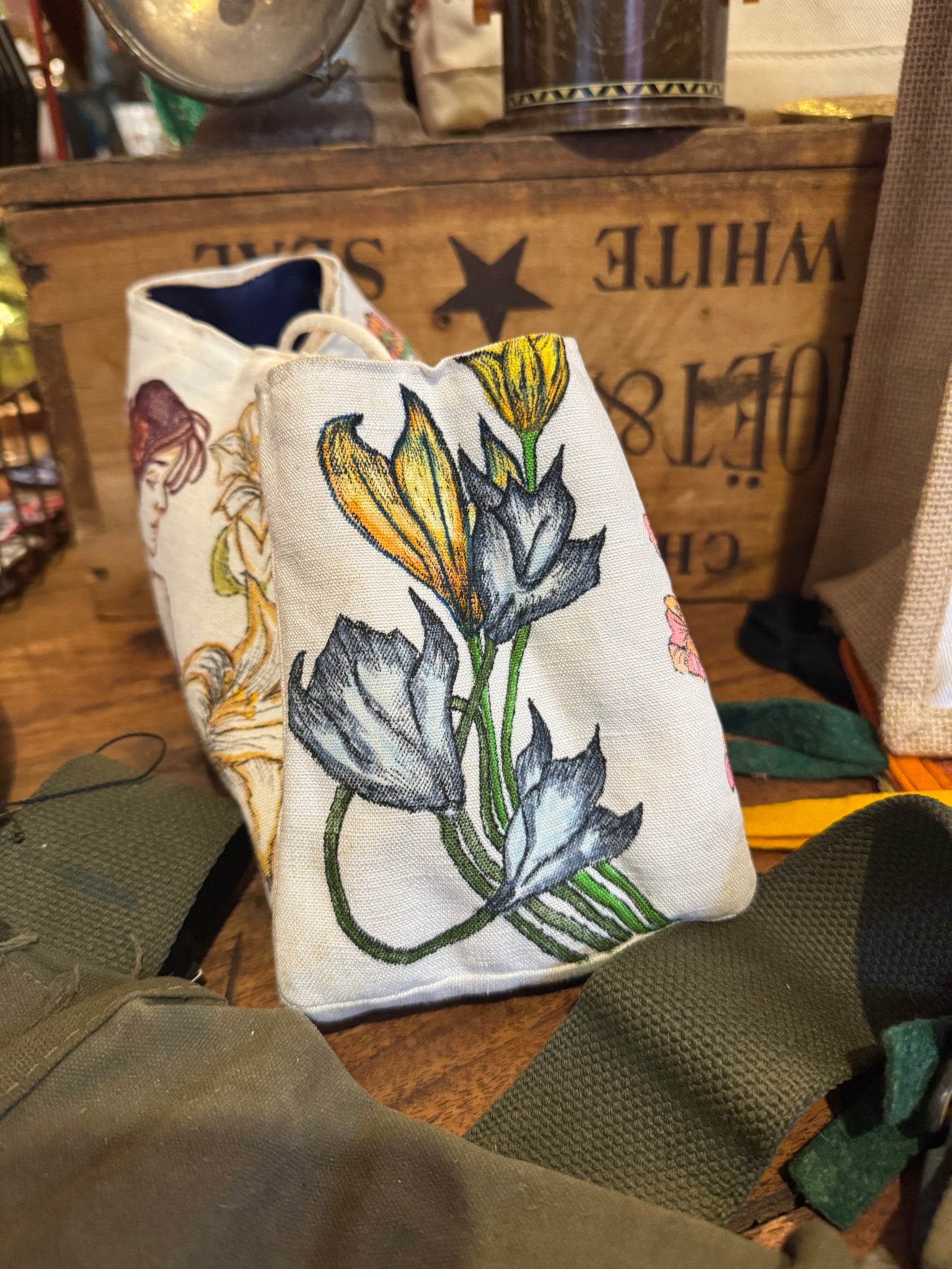 Hand Drawn Art Deco Style Antique Bag (SOLD)