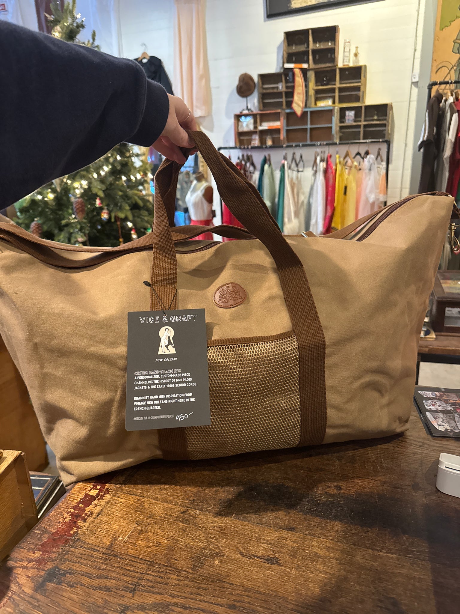 Custom Hand Drawn Bag: Vintage RL Safari Duffel