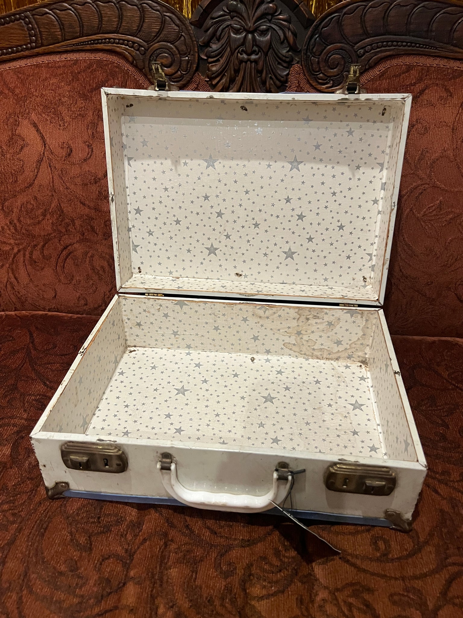 Vintage Hand Painted Suitcase