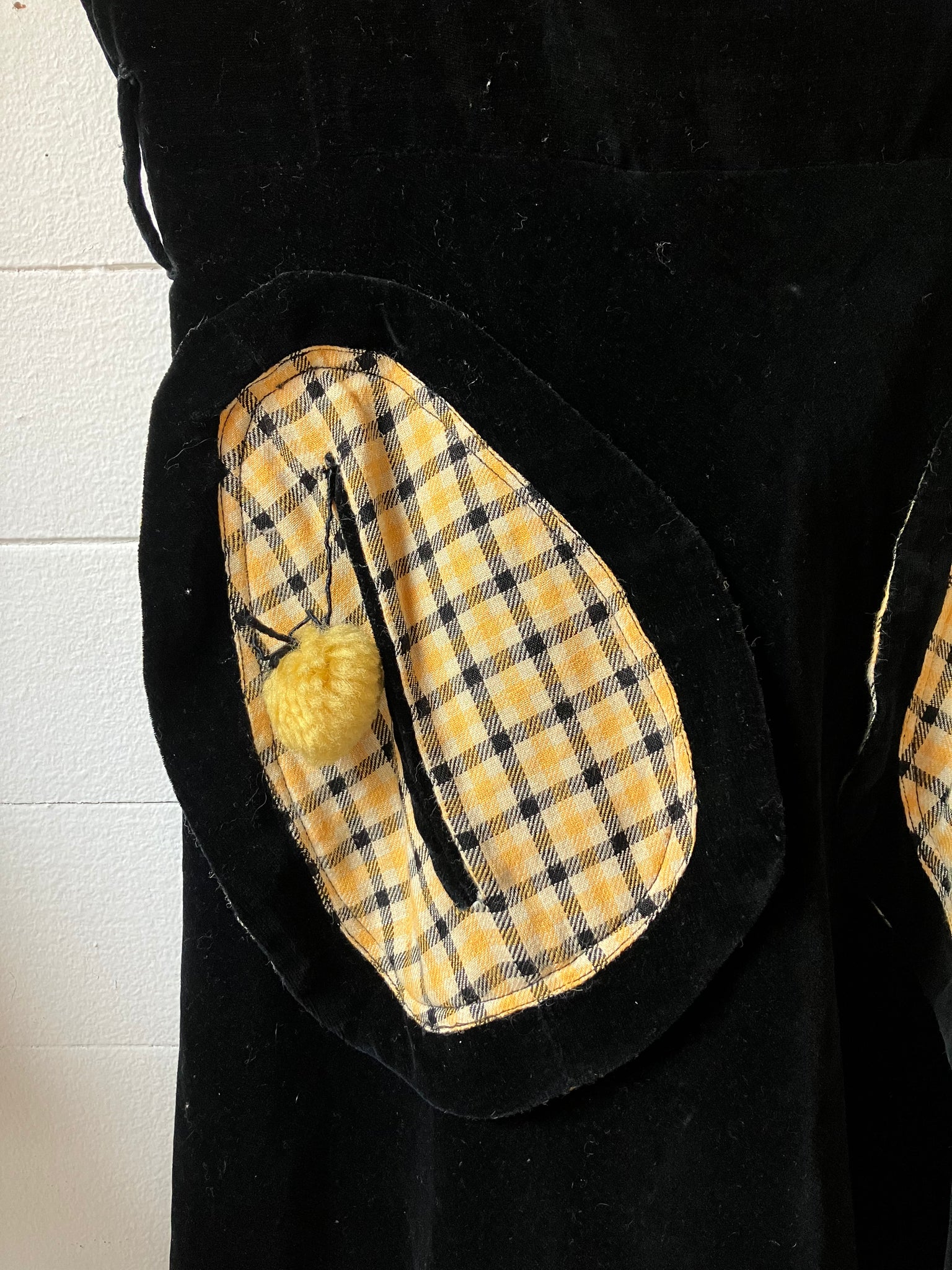 1940's Plaid and Velvet Dress