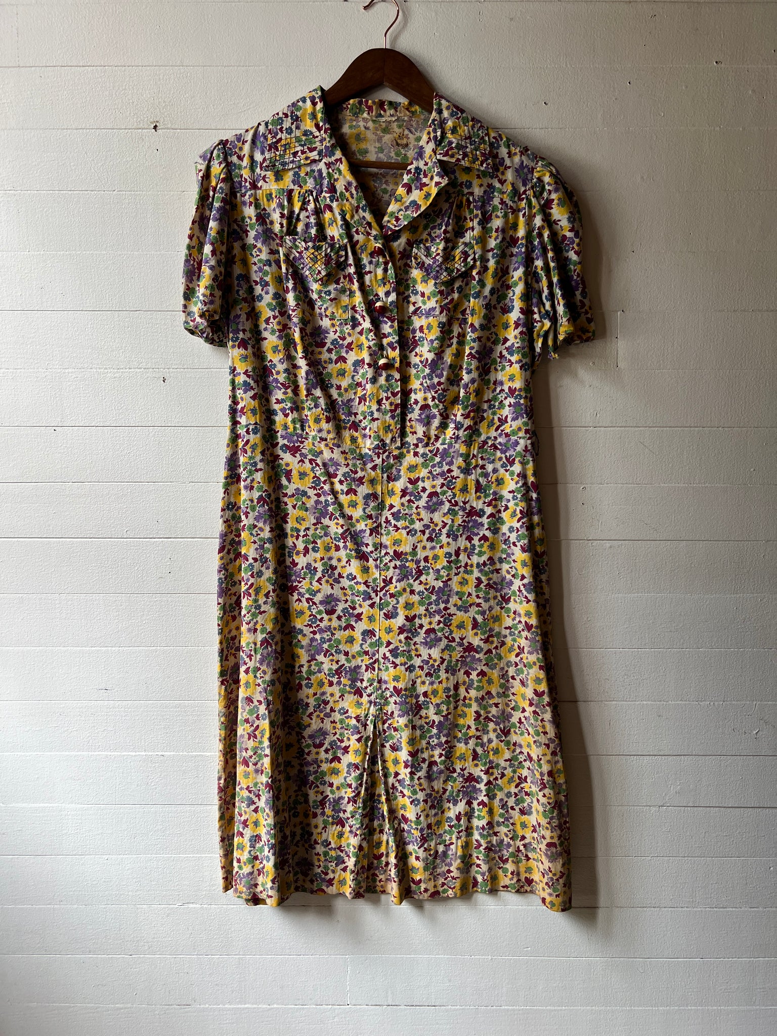 1930s Floral Day Dress
