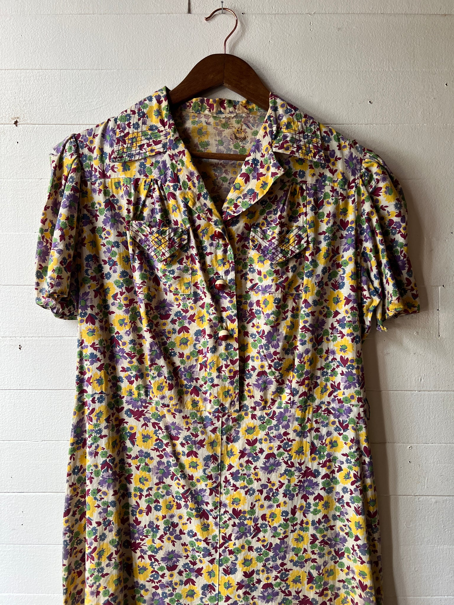 1930s Floral Day Dress