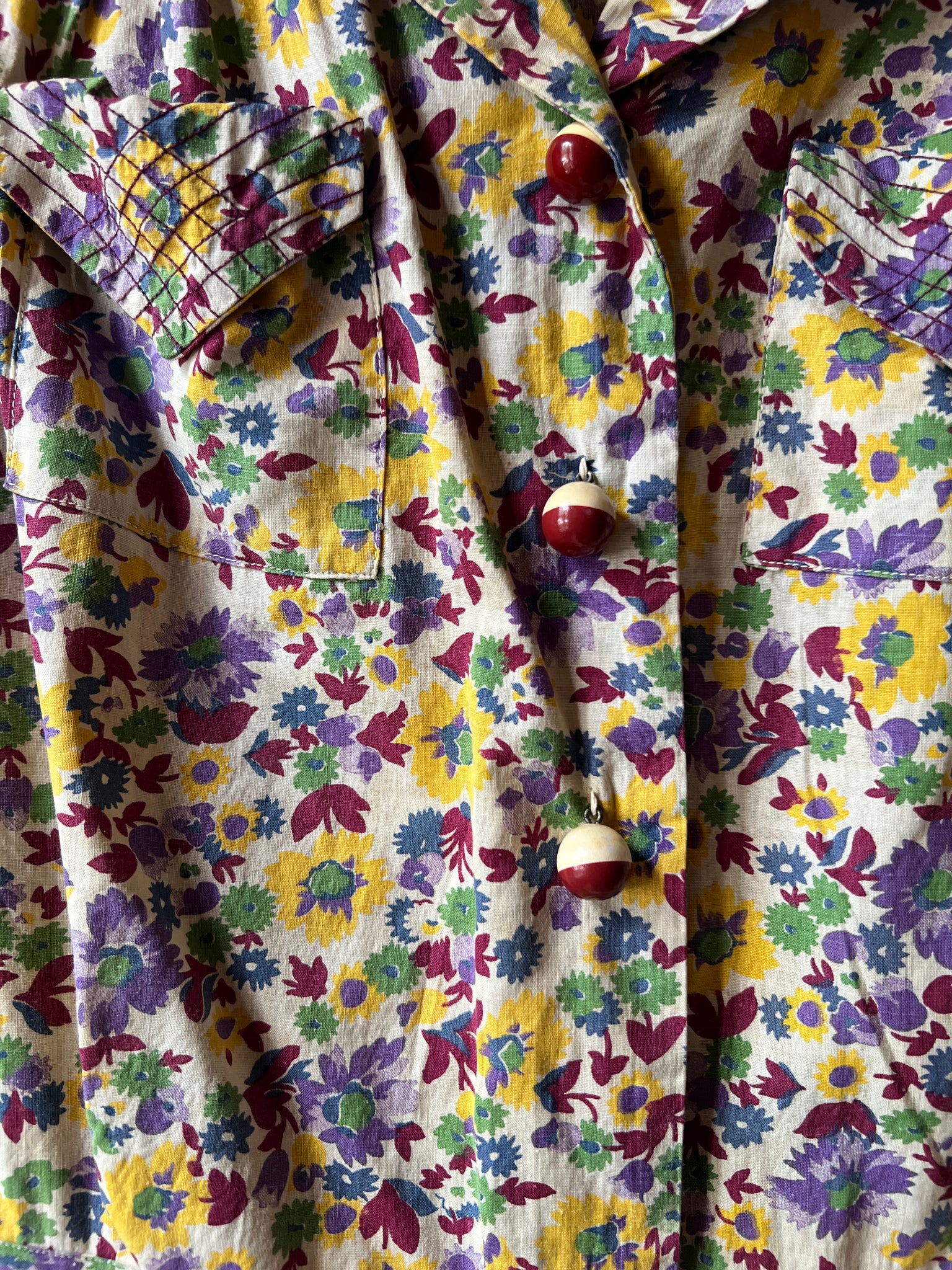 1930s Floral Day Dress