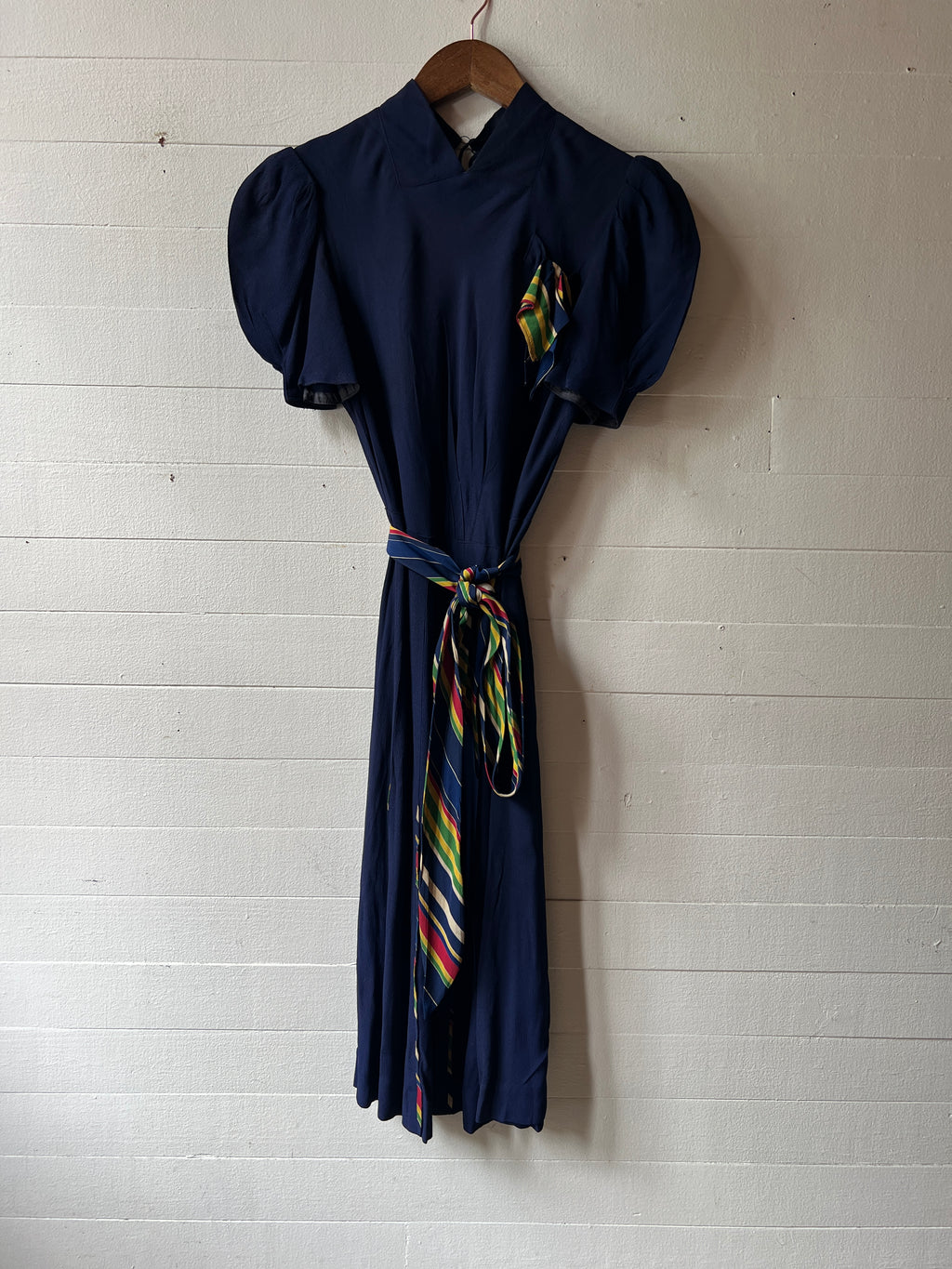 1940s Blue Rayon