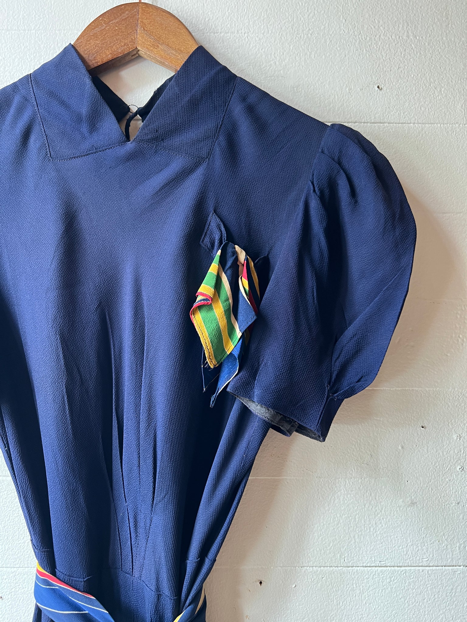 1940s Blue Rayon