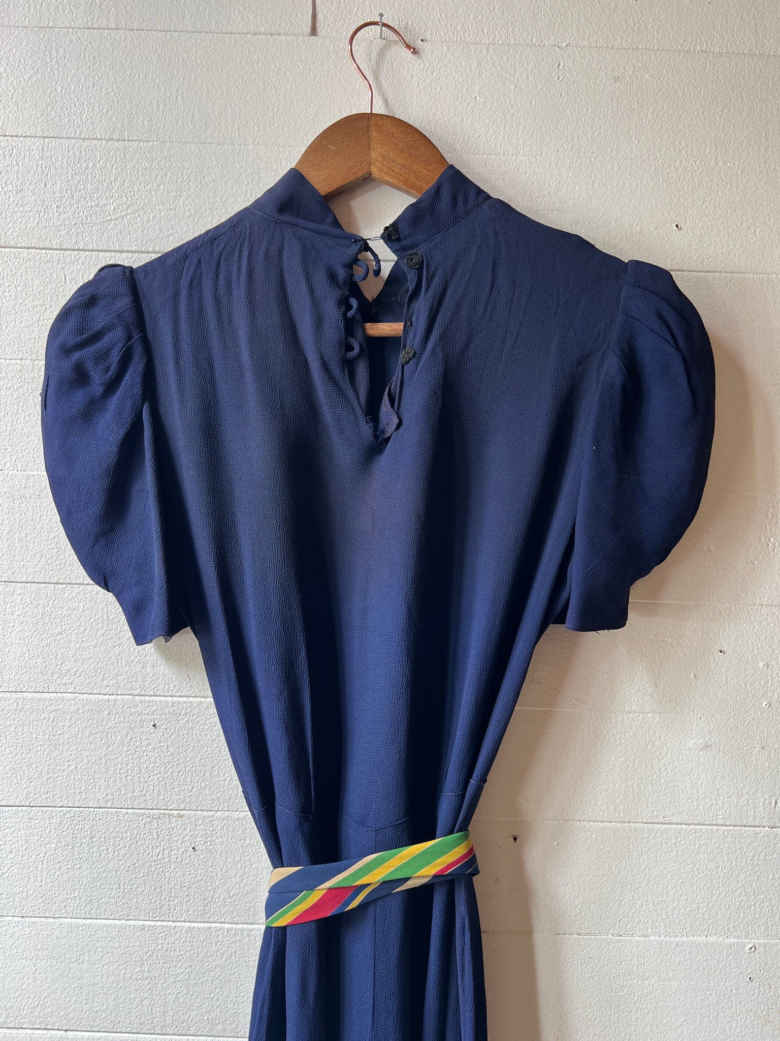 1940s Blue Rayon
