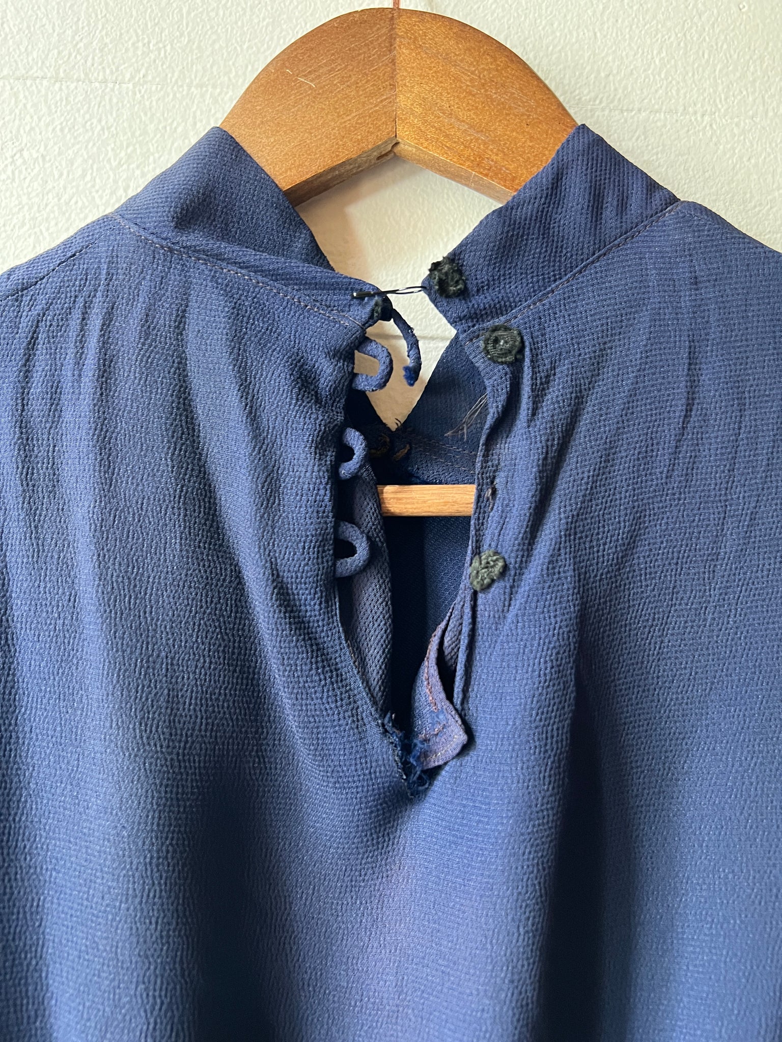 1940s Blue Rayon