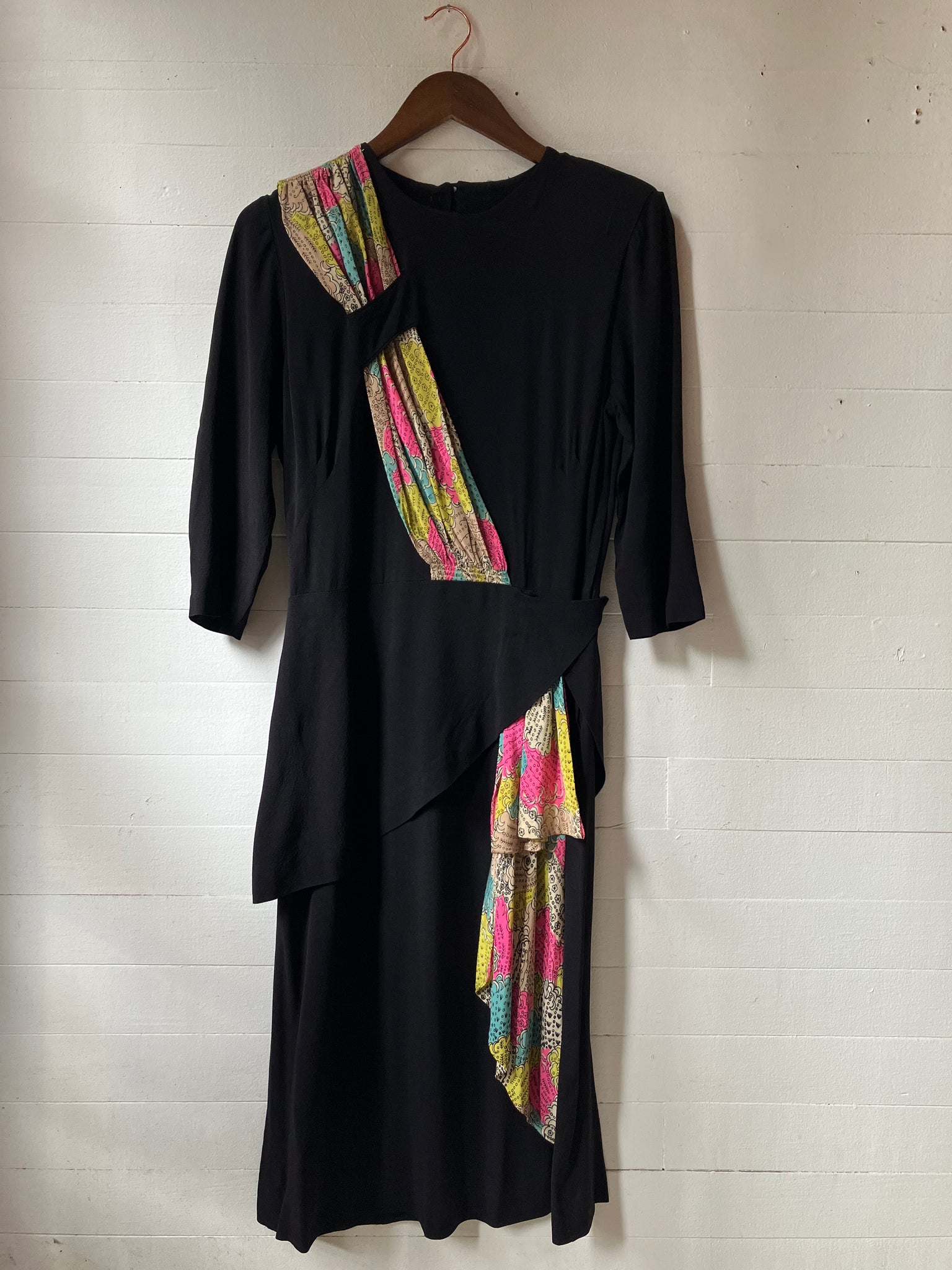 1940s Black Dress