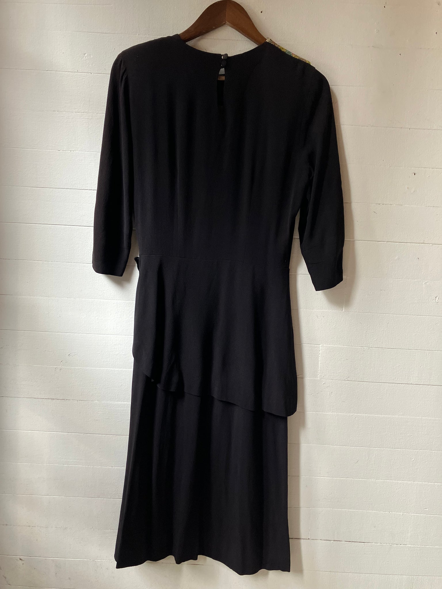 1940s Black Dress