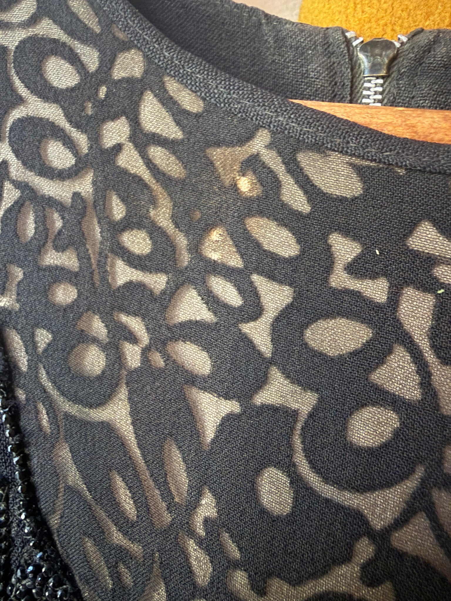 1940s Beaded Black Dress