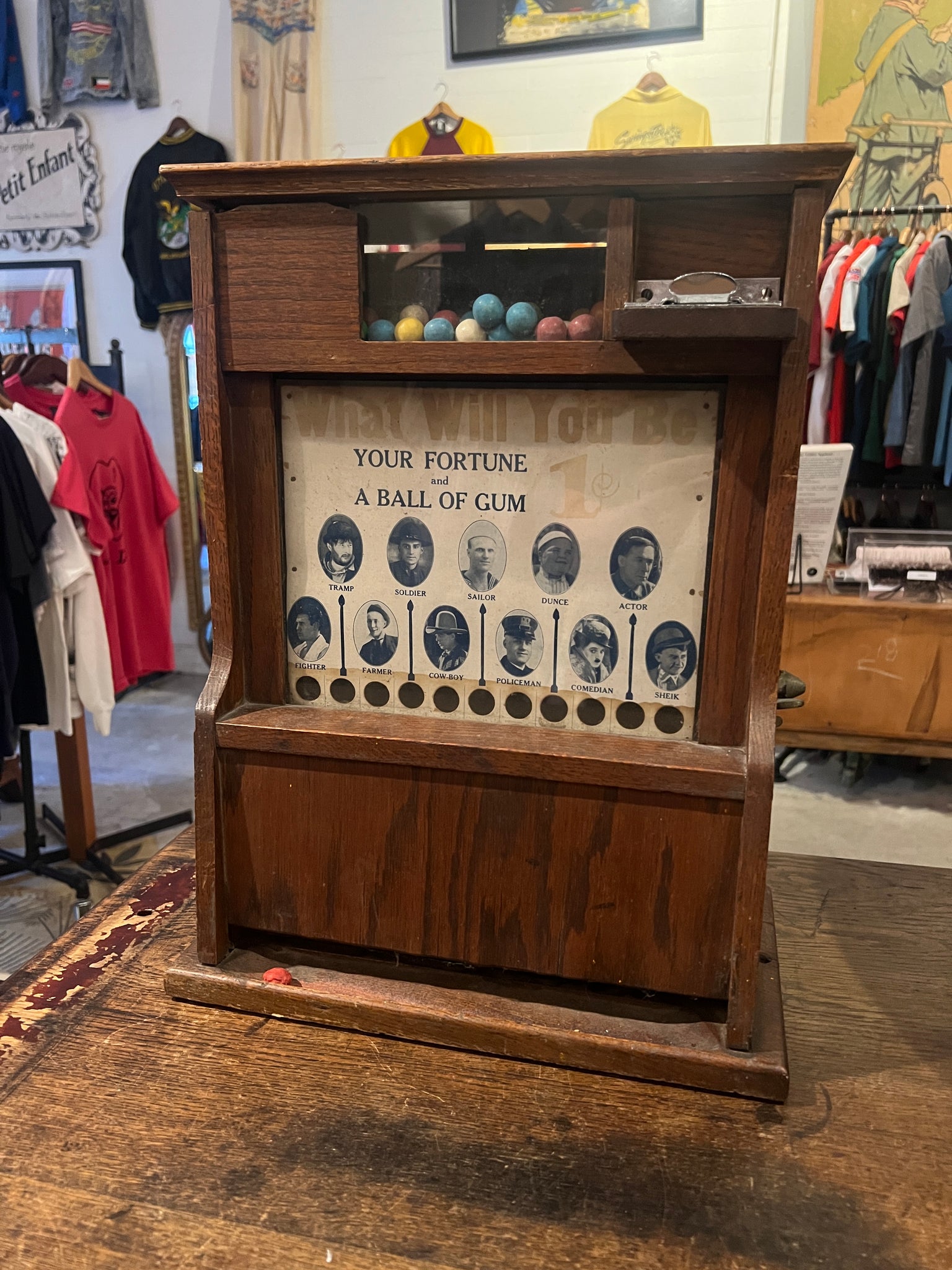 1920s Fortune Gum Machine