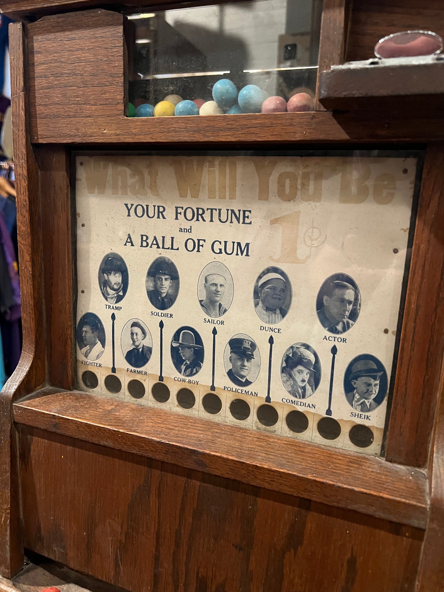 1920s Fortune Gum Machine