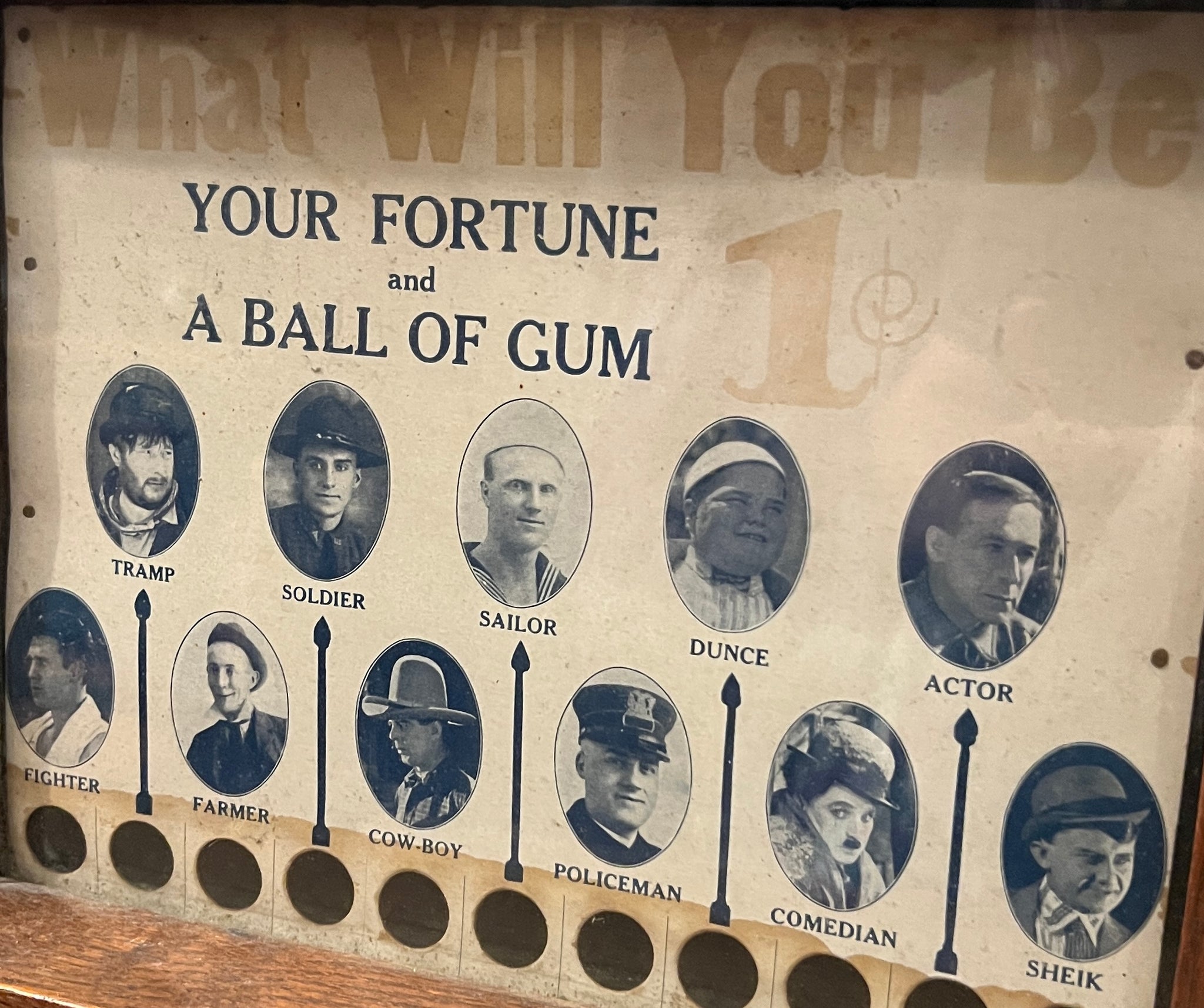 1920s Fortune Gum Machine