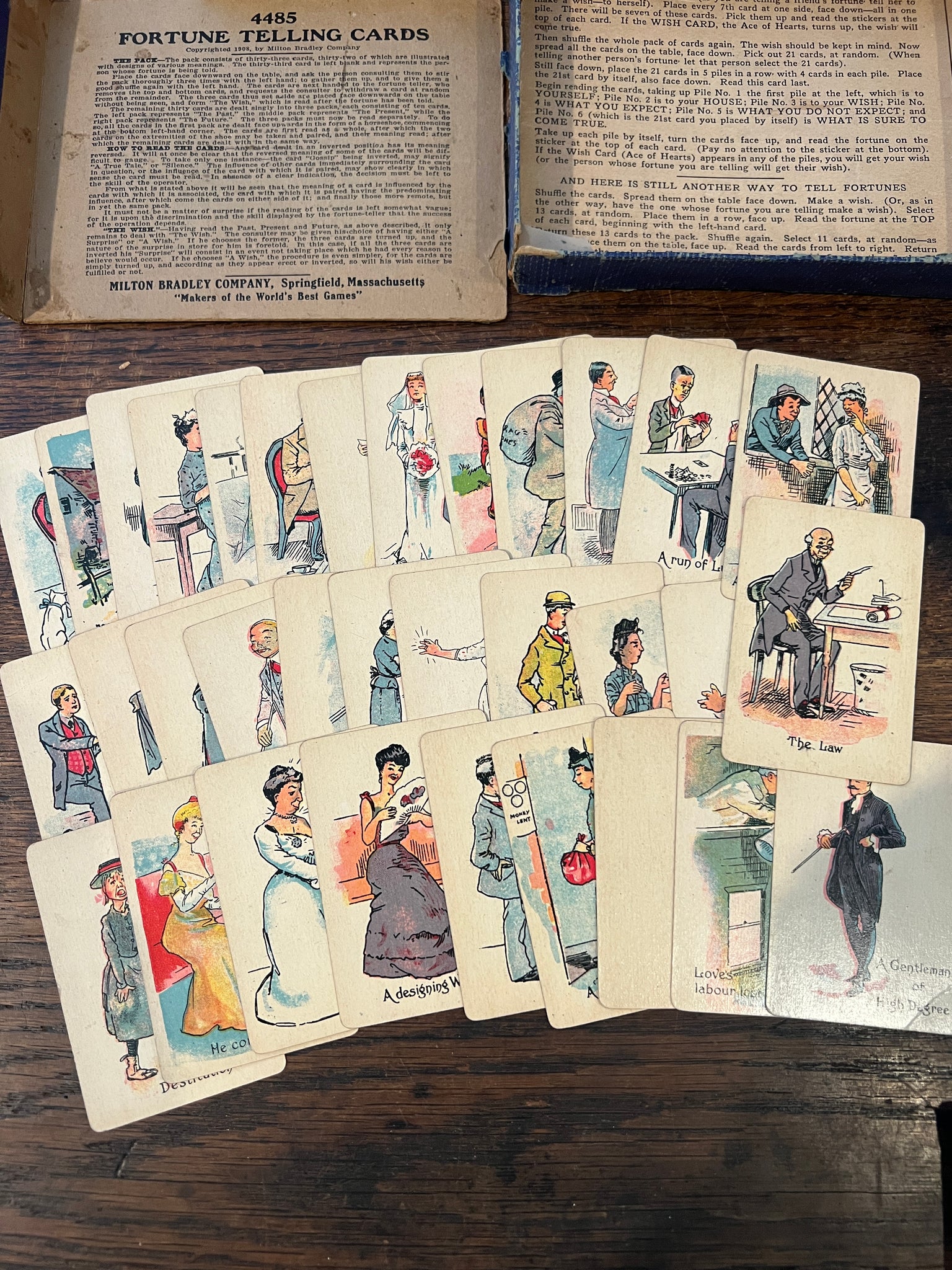 1908 Milton Bradley Fortune Telling Cards