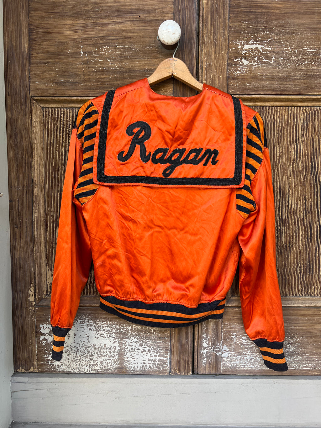 satin cheerleading bomber