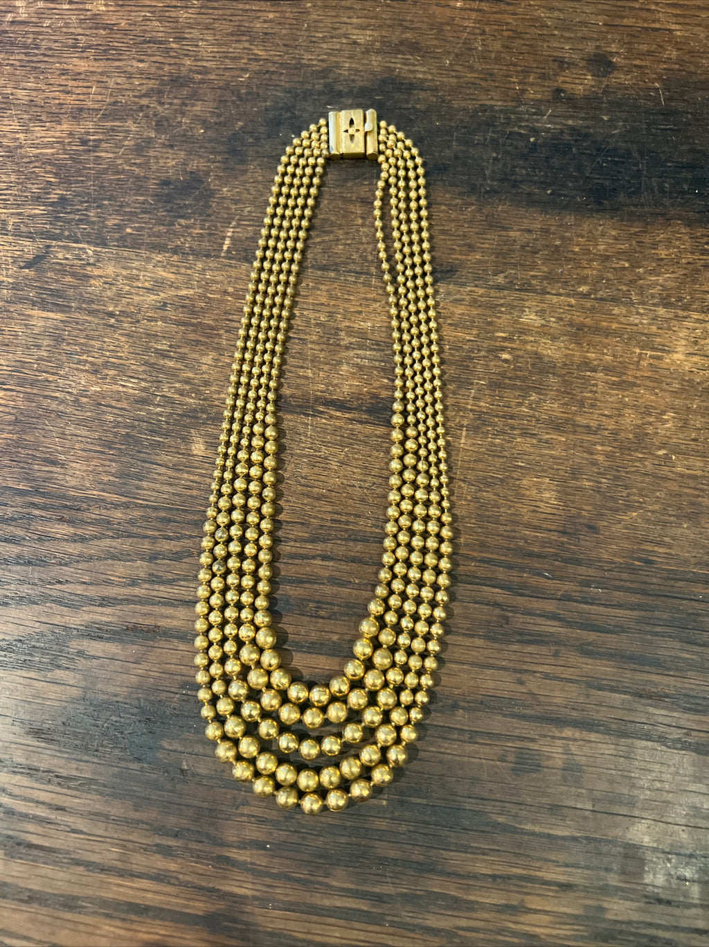 Art Deco 5 Strand Necklace