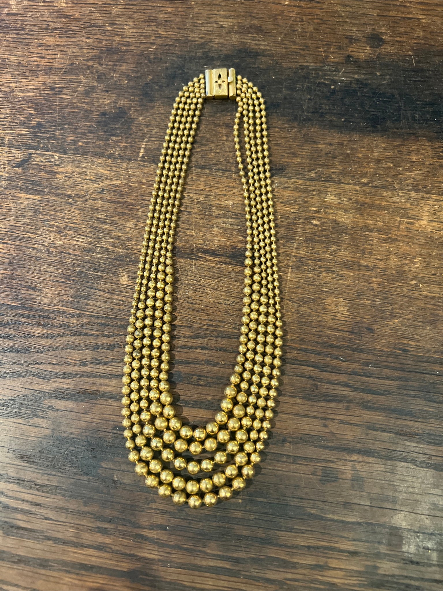 Art Deco 5 Strand Necklace