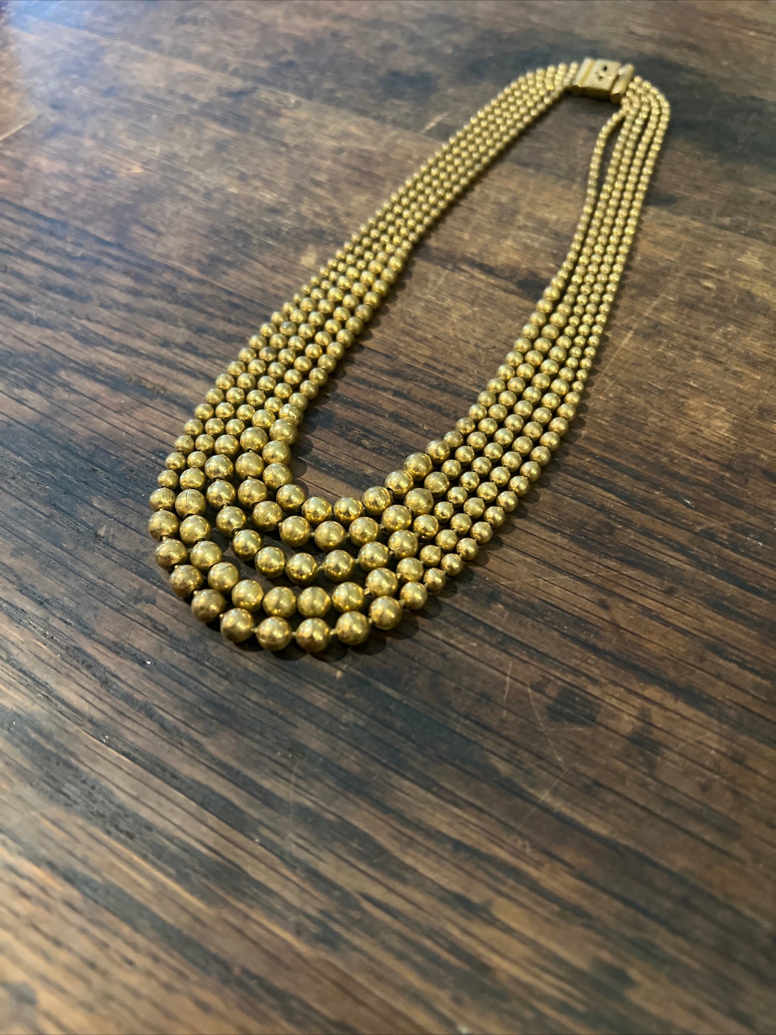 Art Deco 5 Strand Necklace