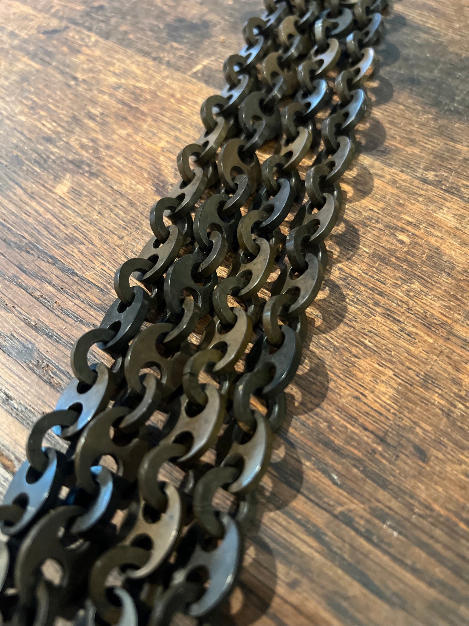 Victorian Vulcanite Necklace 62"