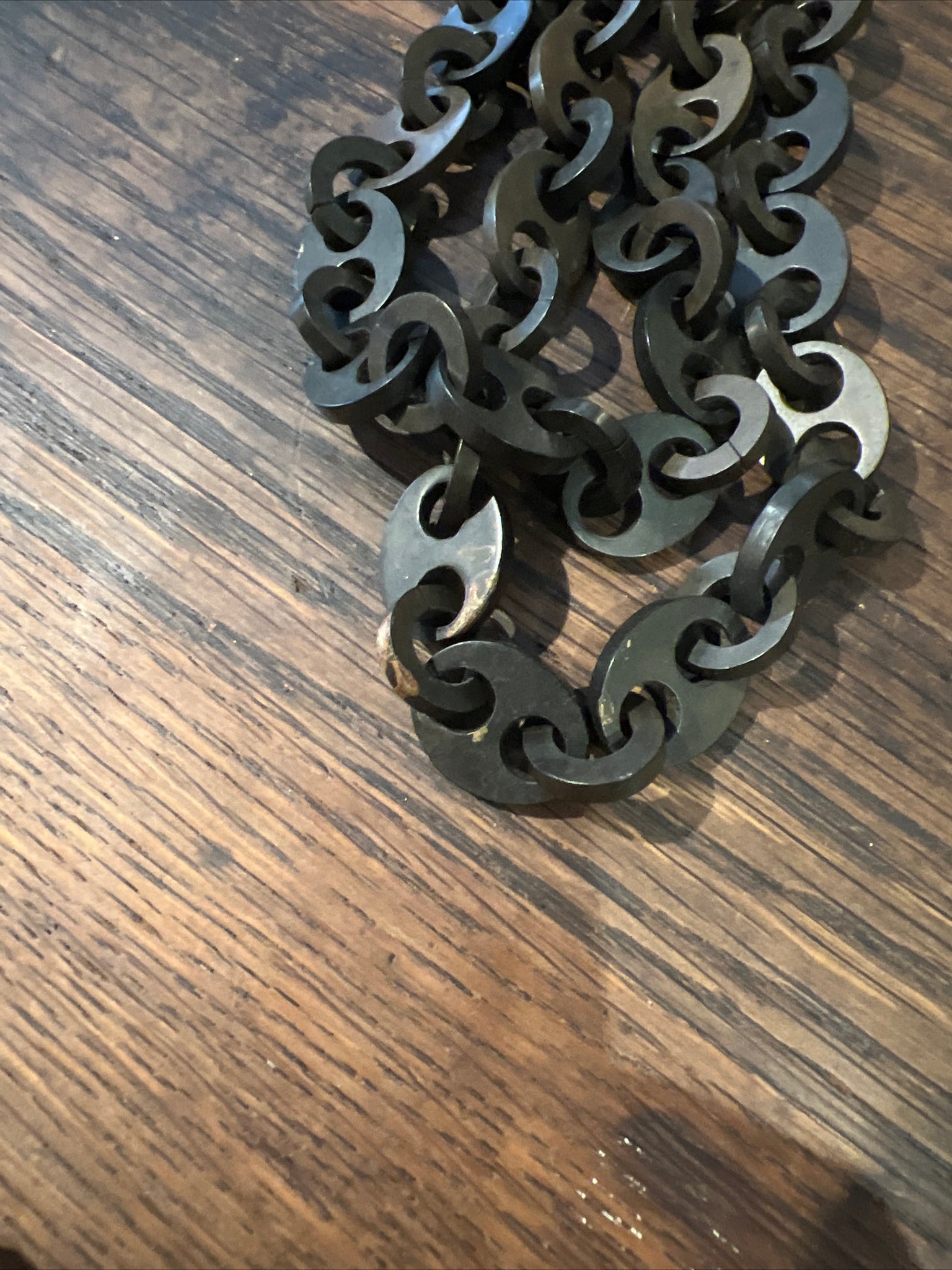 Victorian Vulcanite Necklace 62"