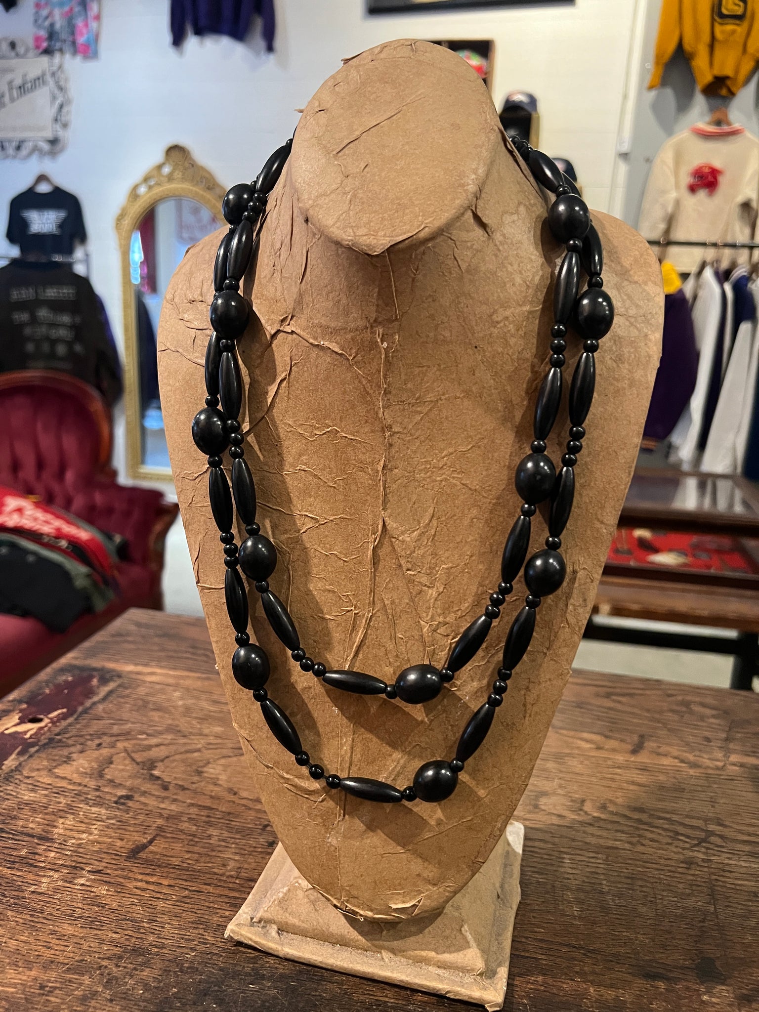 Victorian Mourning Necklace 52"