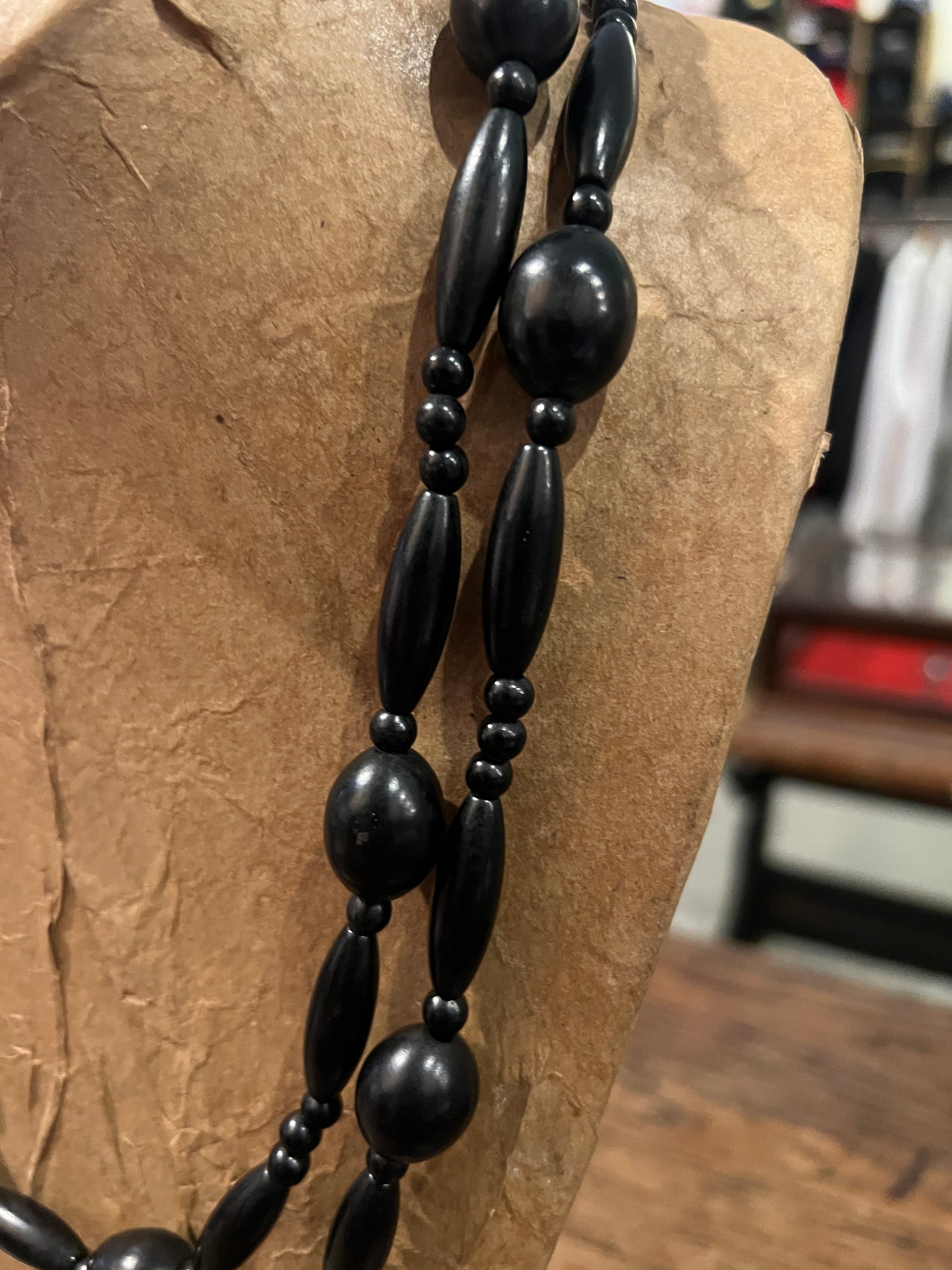 Victorian Mourning Necklace 52"