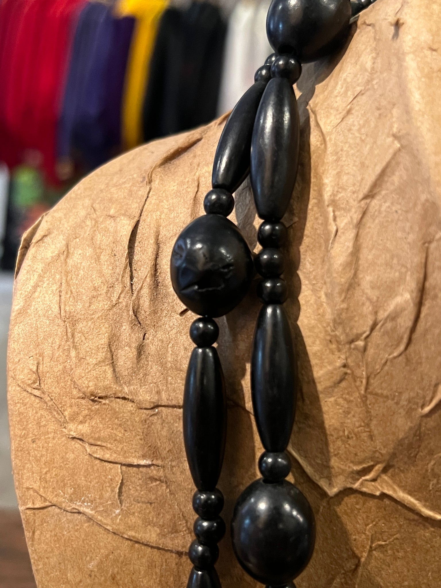 Victorian Mourning Necklace 52"