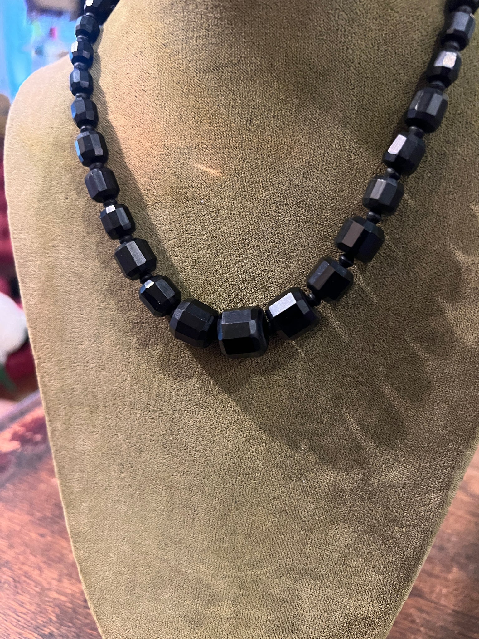 Victorian Jet Mourning Necklace