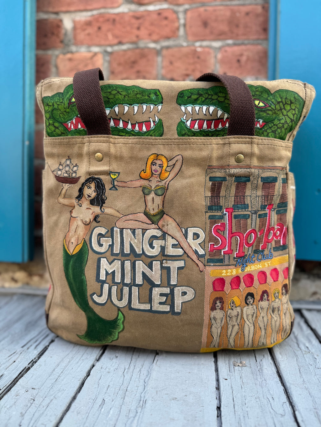 New Orleans Post Card Bag