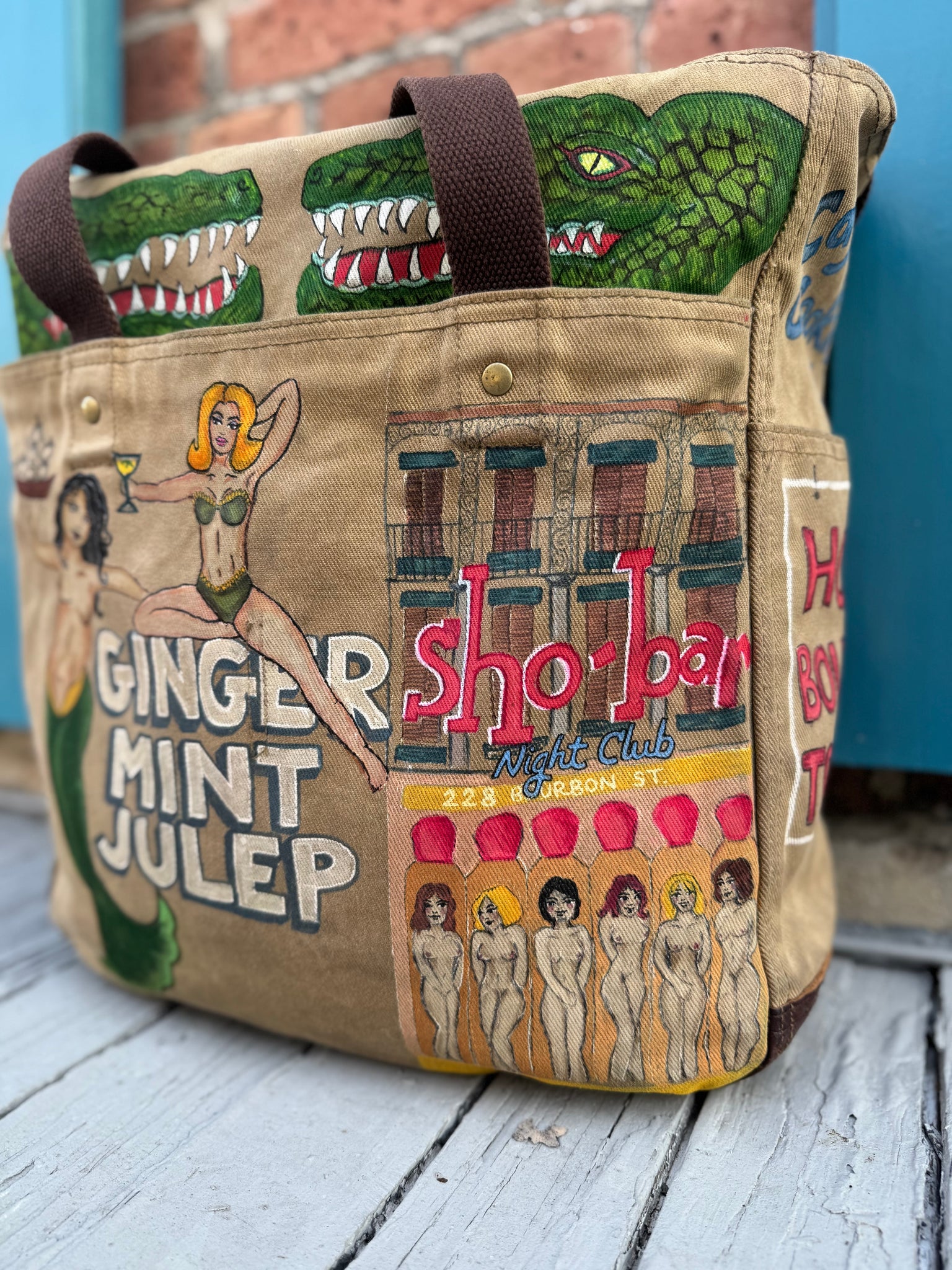 New Orleans Post Card Bag