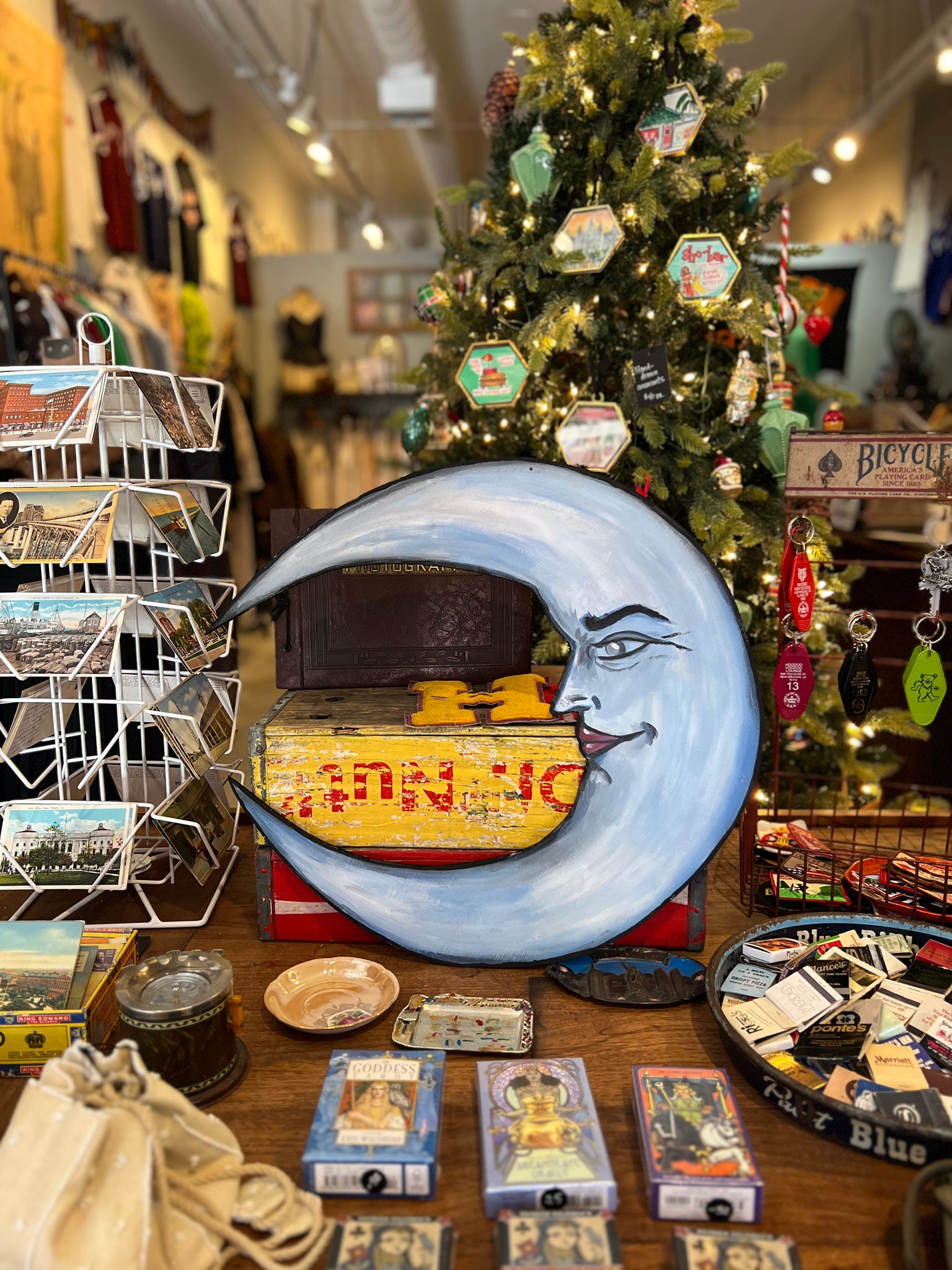 Hand Painted Blue Moon