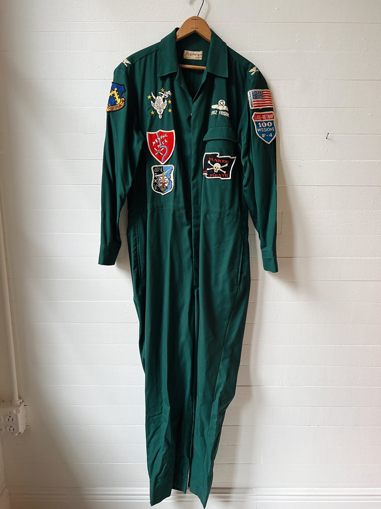 433rd tfs fighter pilot party suit - theater made with patches